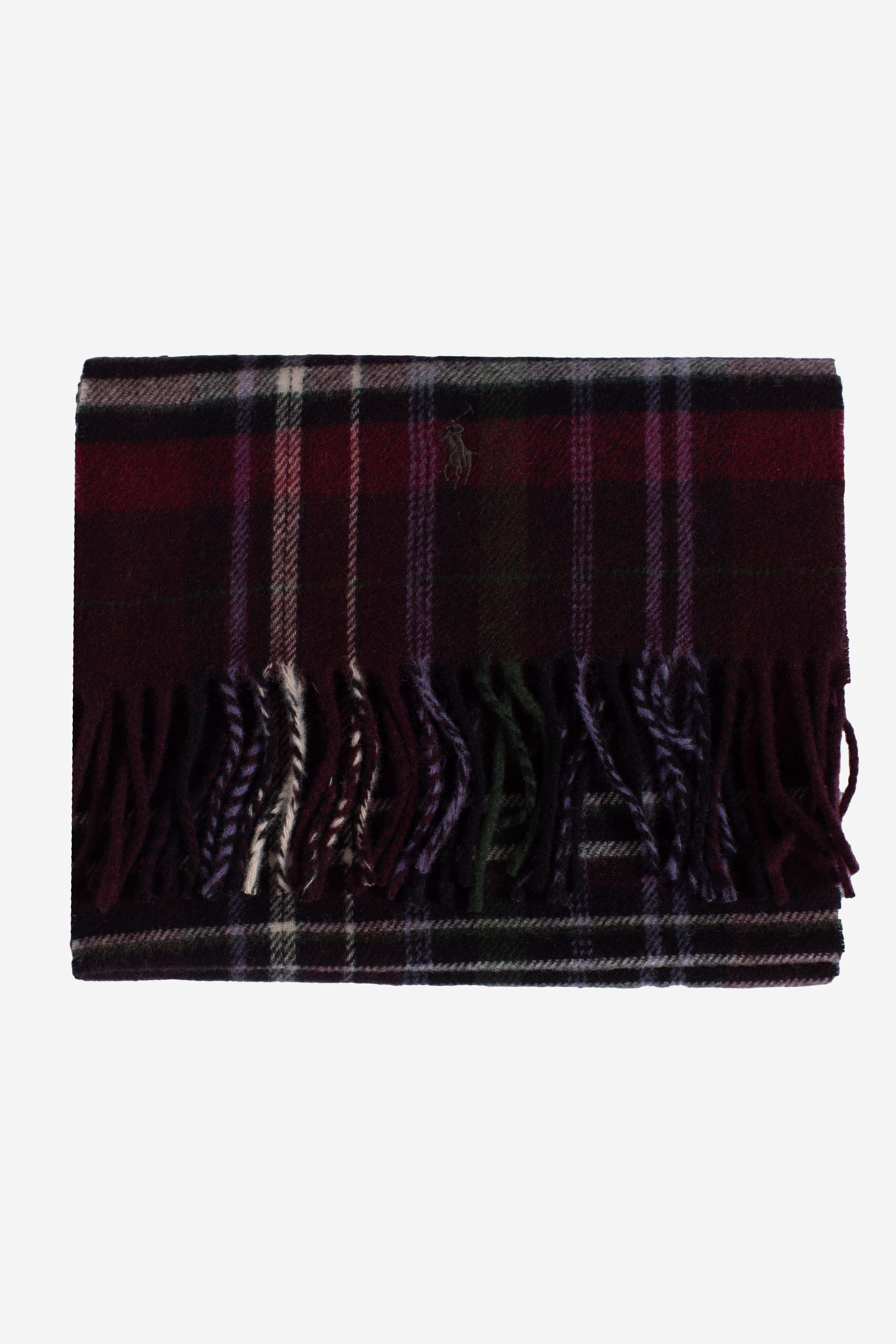 Sciarpa scozzese in lana con frange red multicolor 449959354011 POLO RALPH LAUREN
