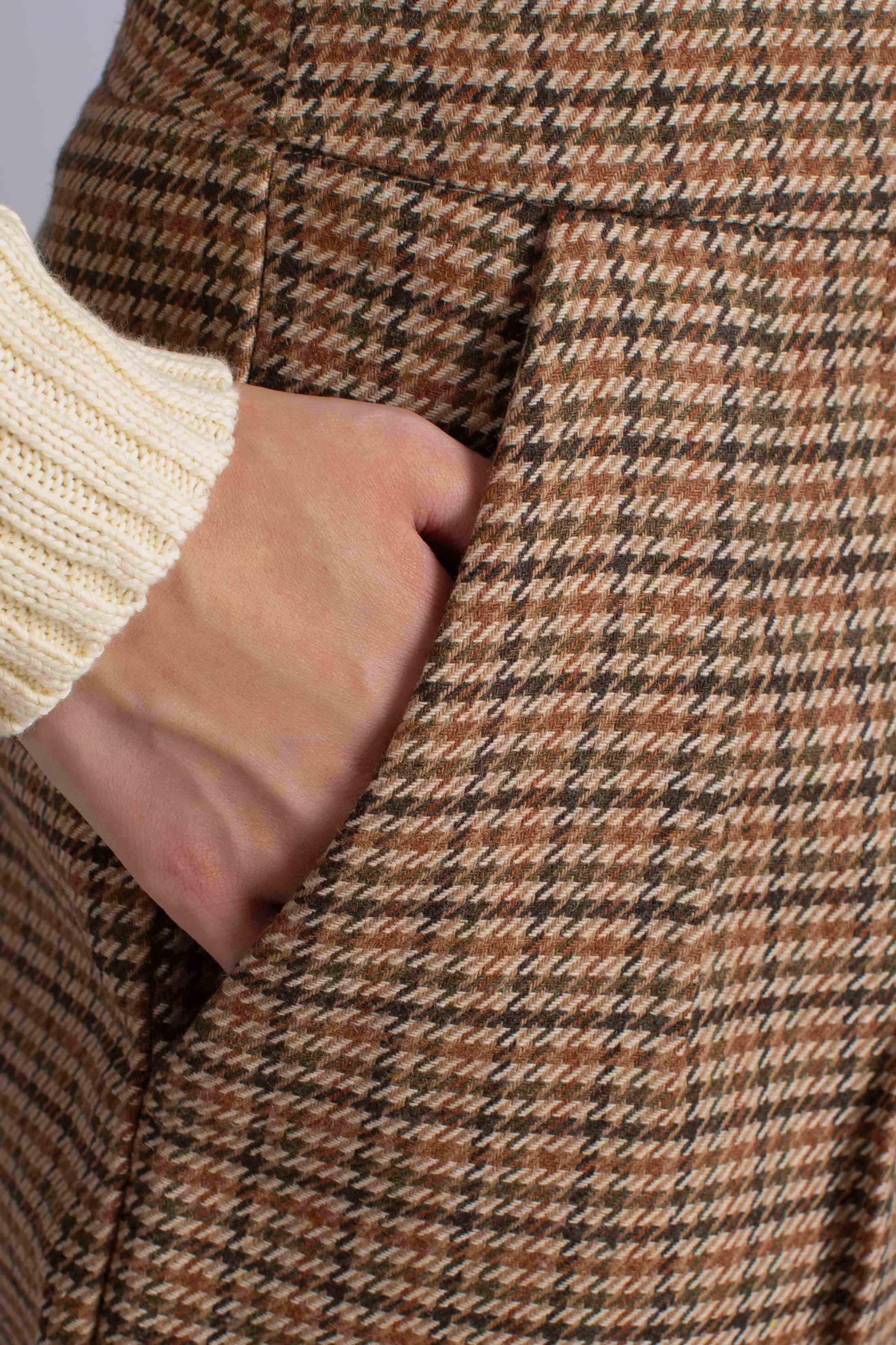 Pantaloncino Donna Fantasia Pied de Poule Marrone AYA000100205I MC2 SAINT BARTH