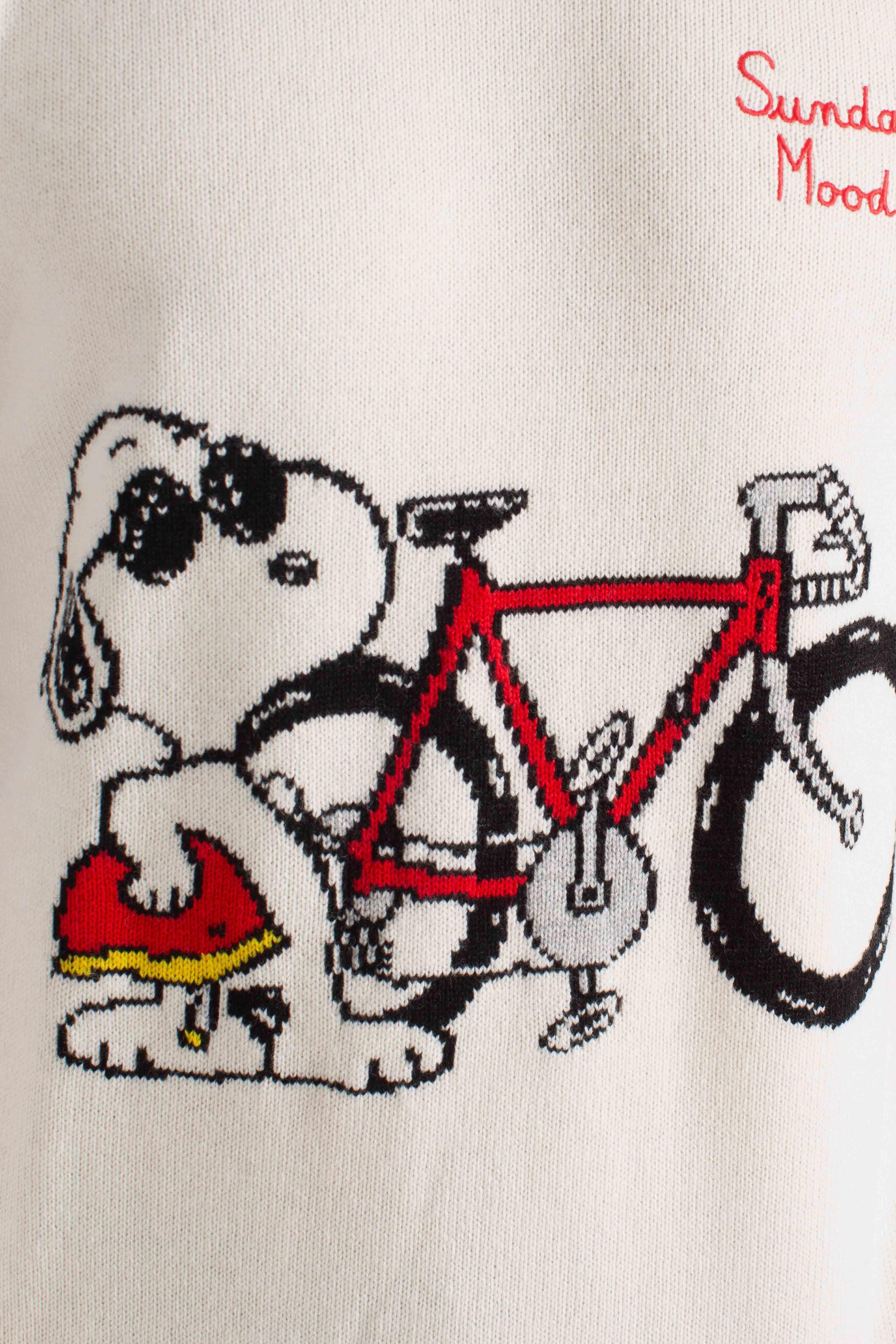Maglia Uomo Saint Barth "Snoopy Sunday Mood" white HER000103075I MC2 SAINT BARTH