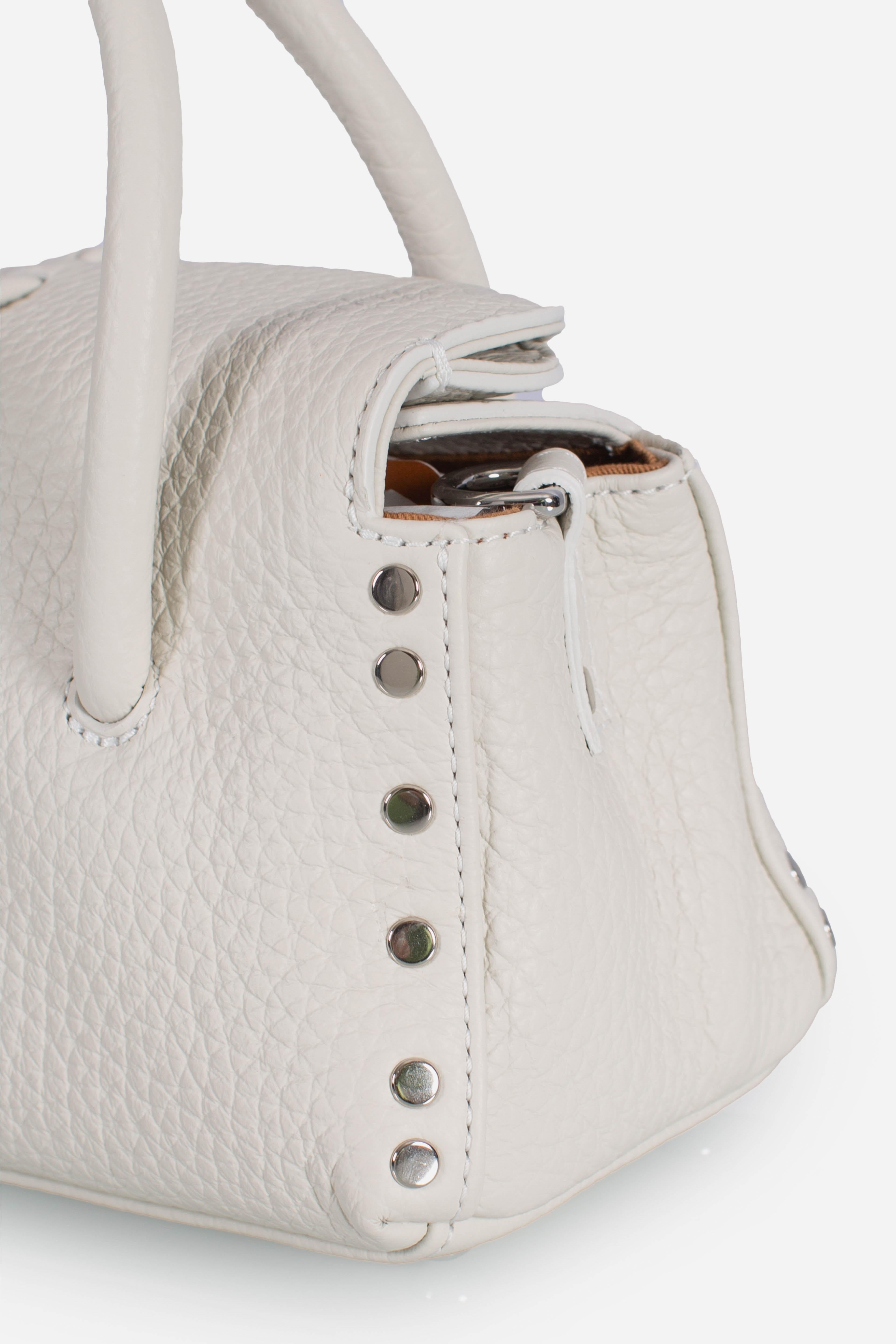 BORSA DOTTA BABY IN PELLE MARTELLATA white d'alba 0687501120000BZ1198 ZANELLATO
