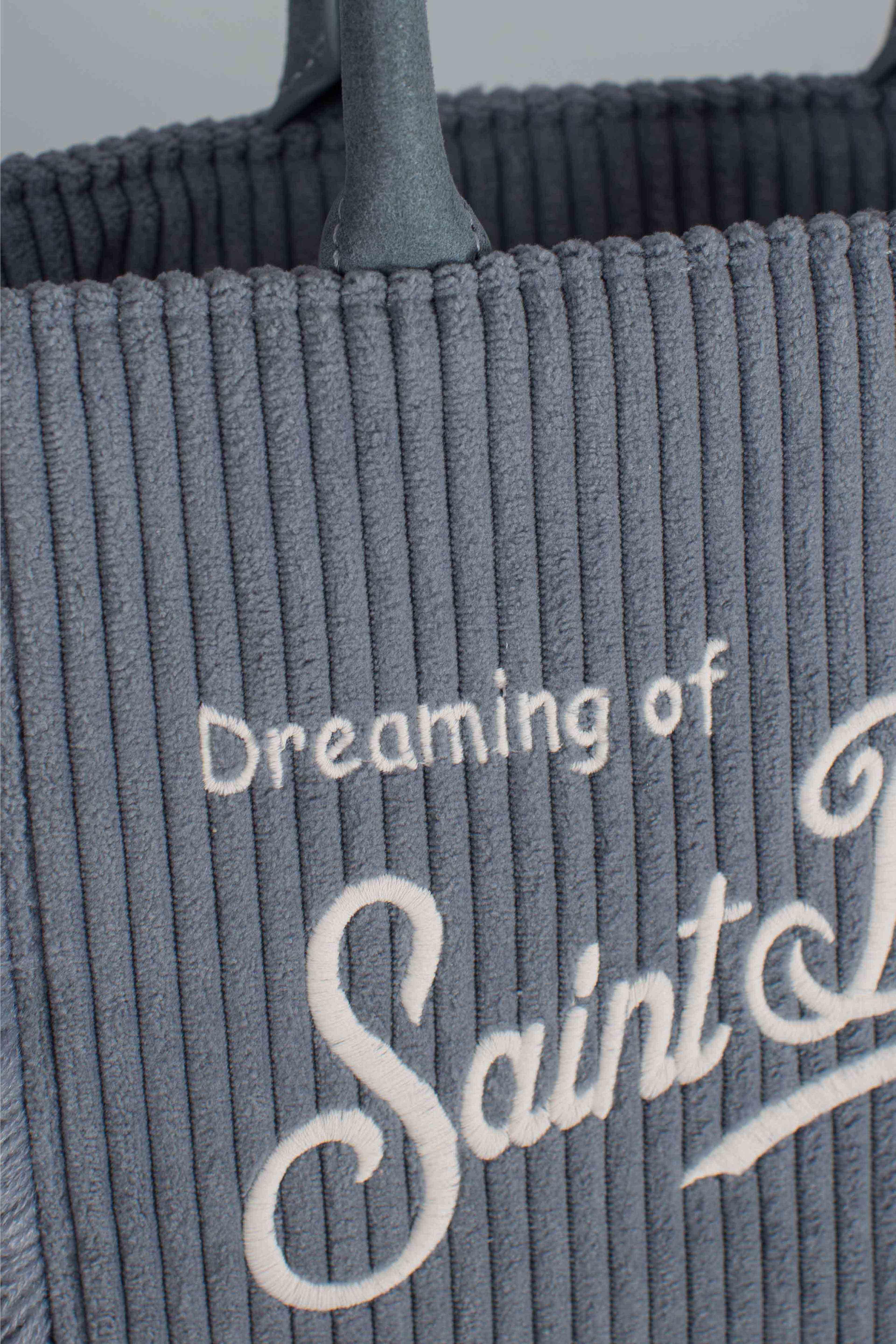 Borsa Donna "Dreaming of Saint Barth Winter Paradise" in Velluto a Coste Blu VAMI02500299I MC2 SAINT BARTH