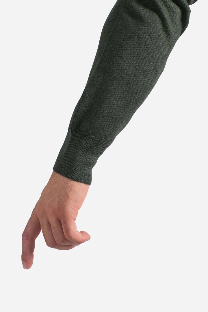 Maglia Girocollo in Lana Merino Extrafine verde militare 5516722792628 GRAN SASSO