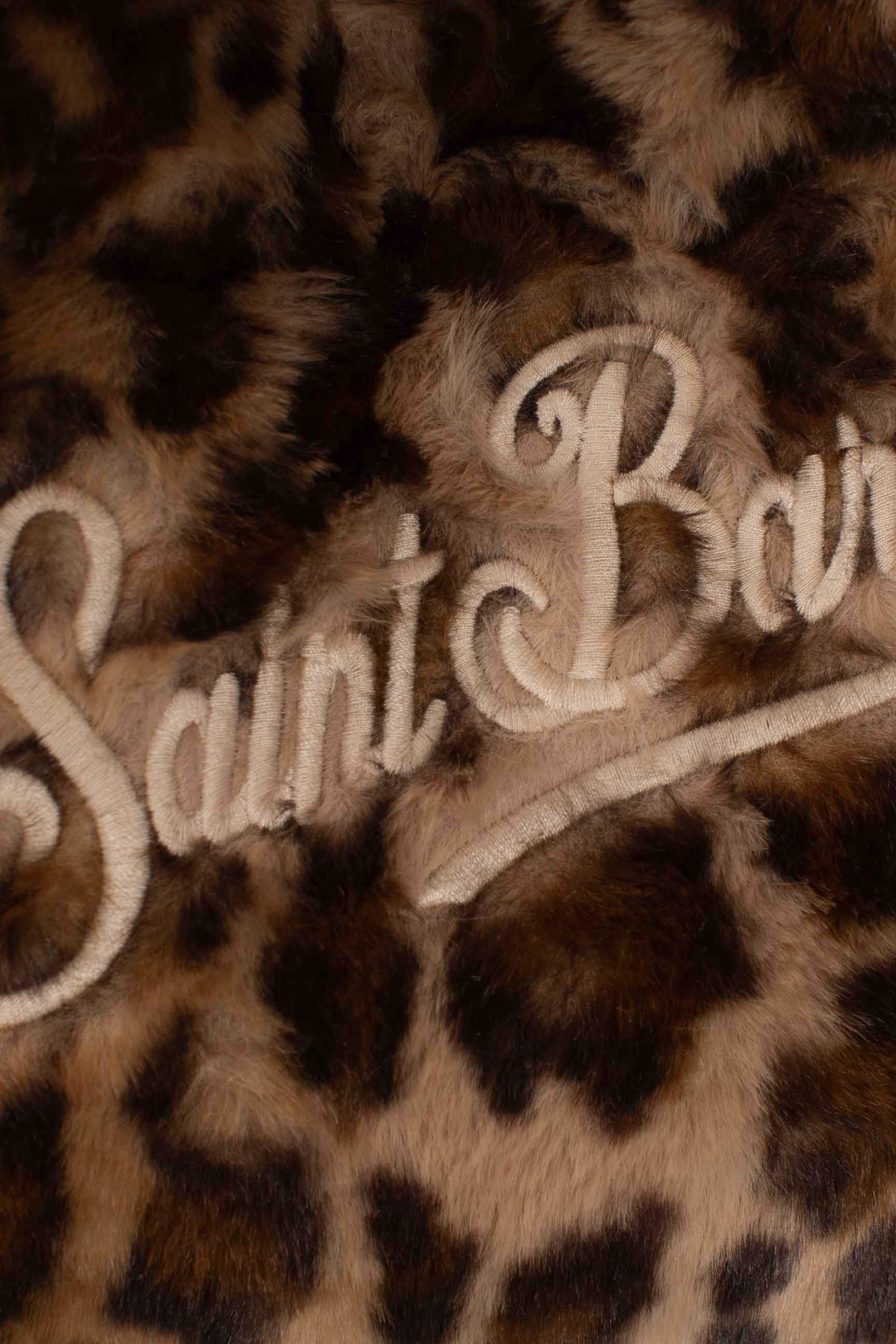 Borsa Pelliccia Leopardata con Logo Ricamato VAMI02100291I MC2 SAINT BARTH