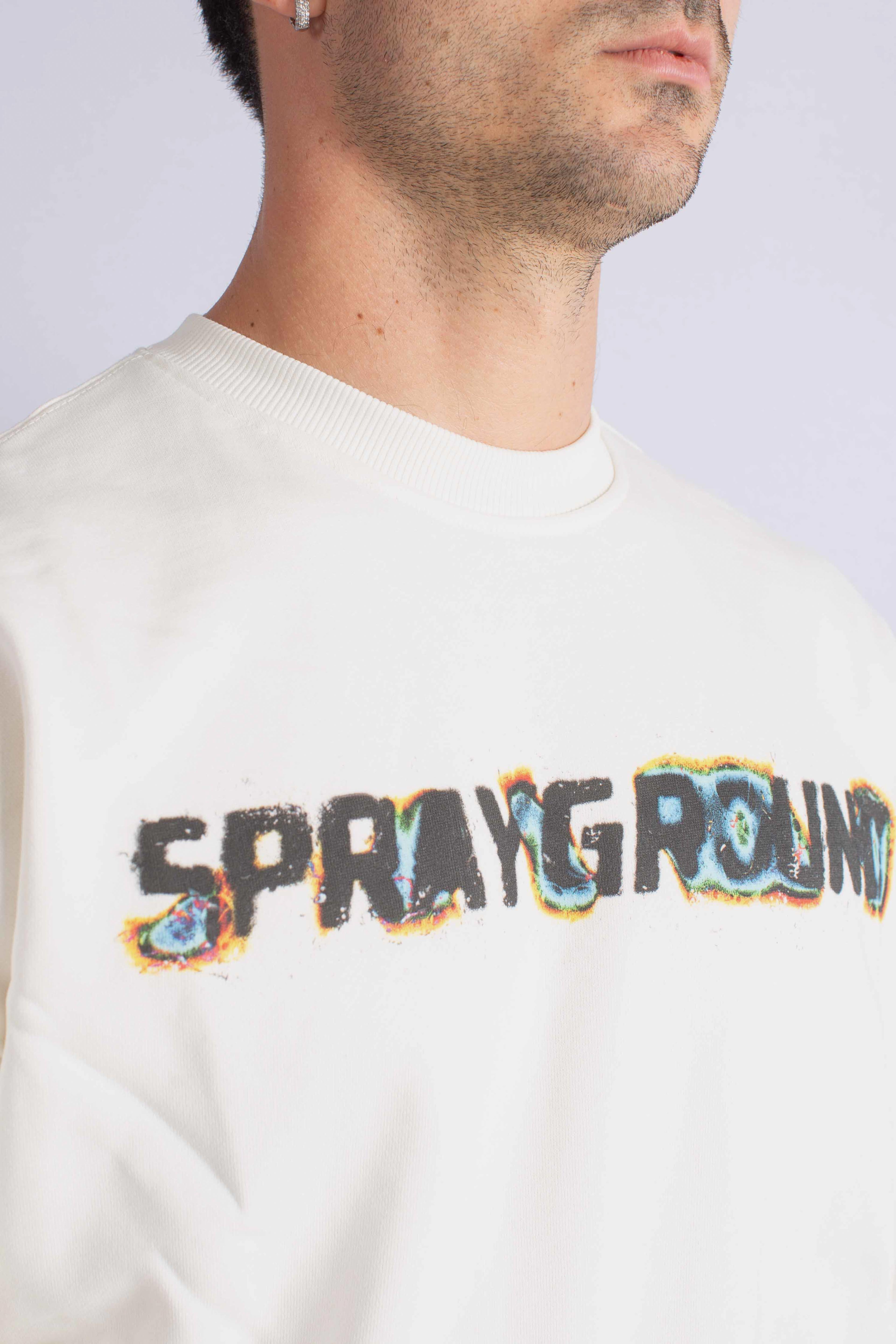 Felpa oxidized shark crewneck ivory SP792GIVOIVORY SPRAYGROUND