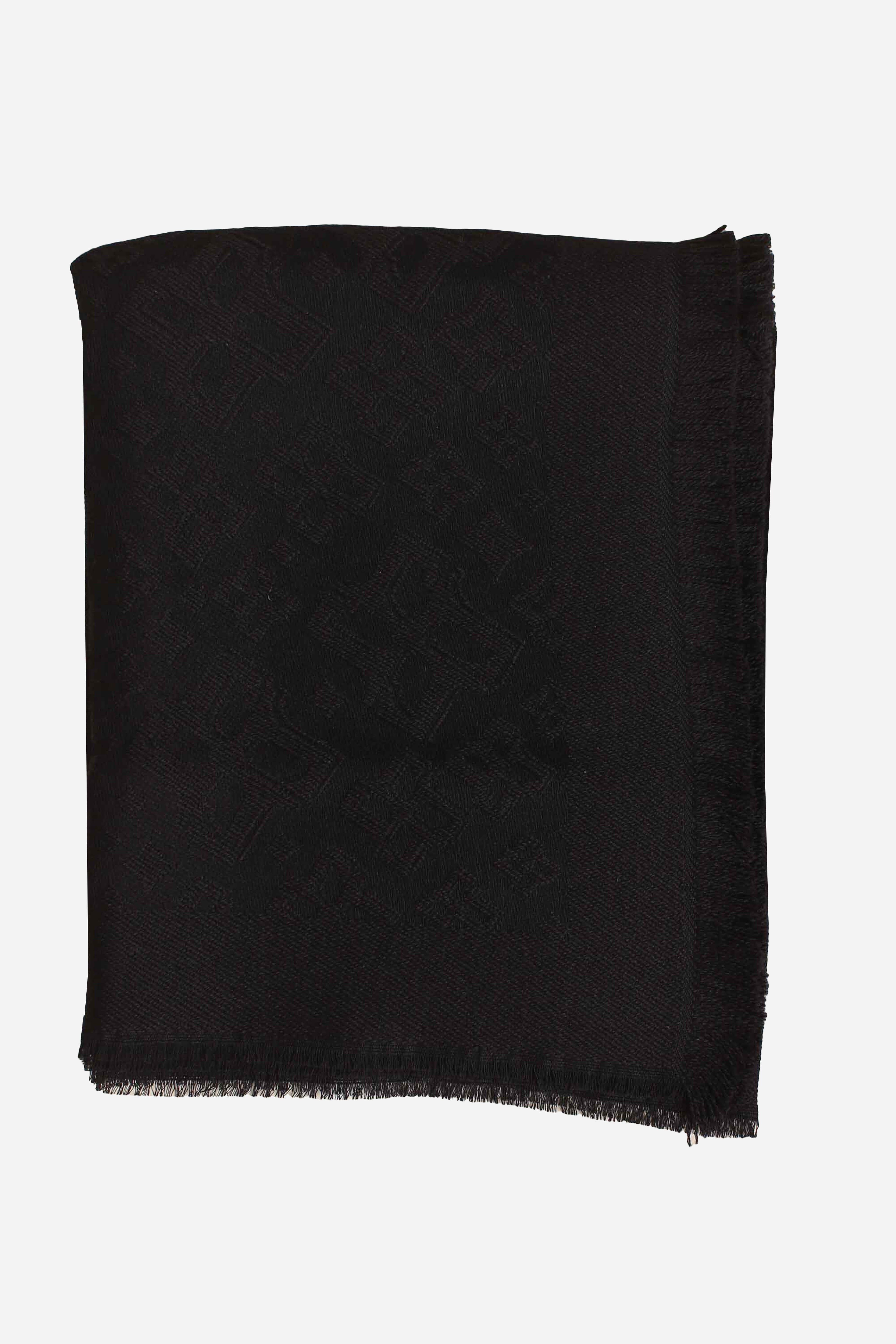 Sciarpa in lana vergine nero SCIARPA55NTI25NERO TAGLIATORE