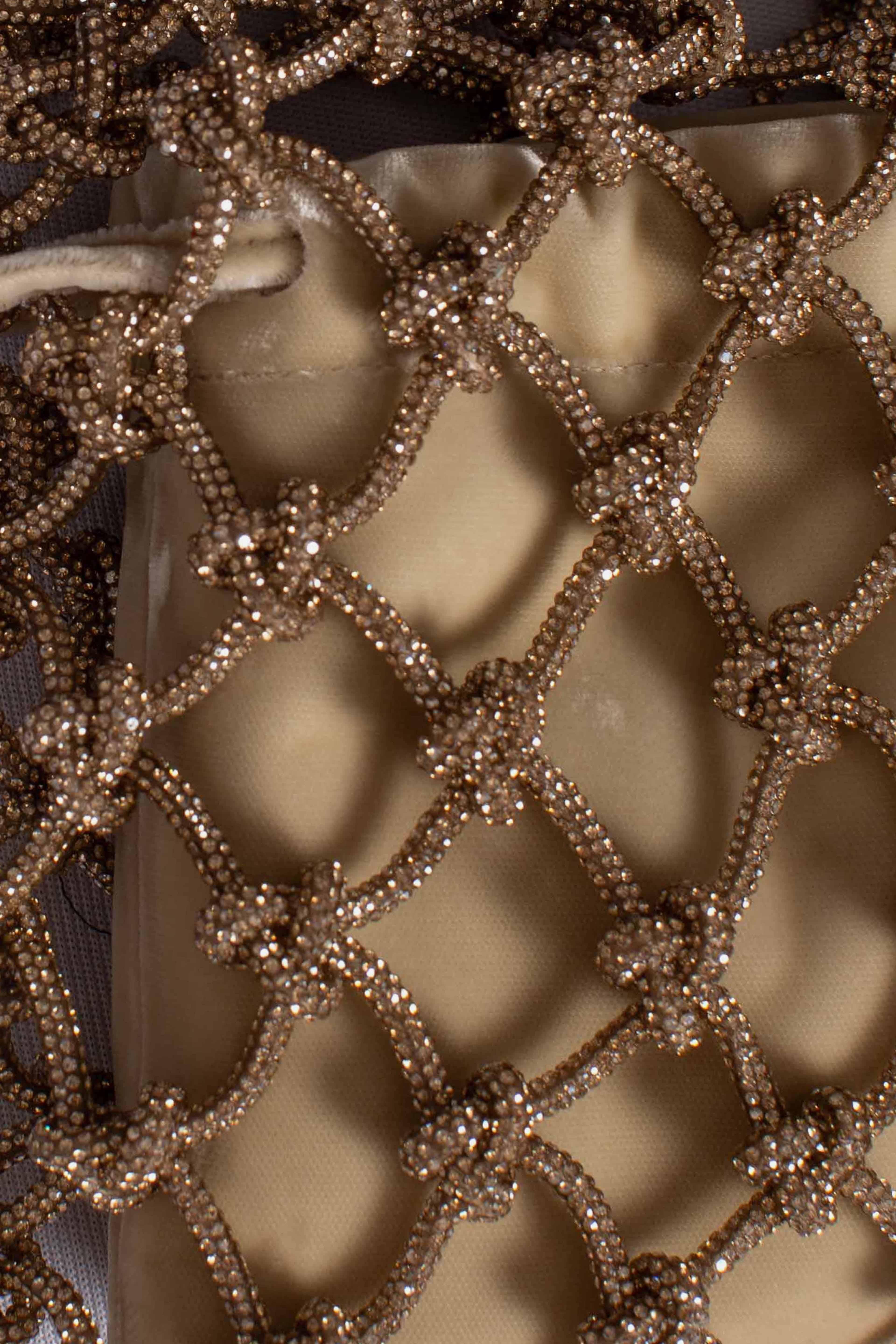 Borsa a rete in velluto CARRIE VELVET golden shadow CARRIE VELVETGOLDEN SHADOW HIBOURAMA