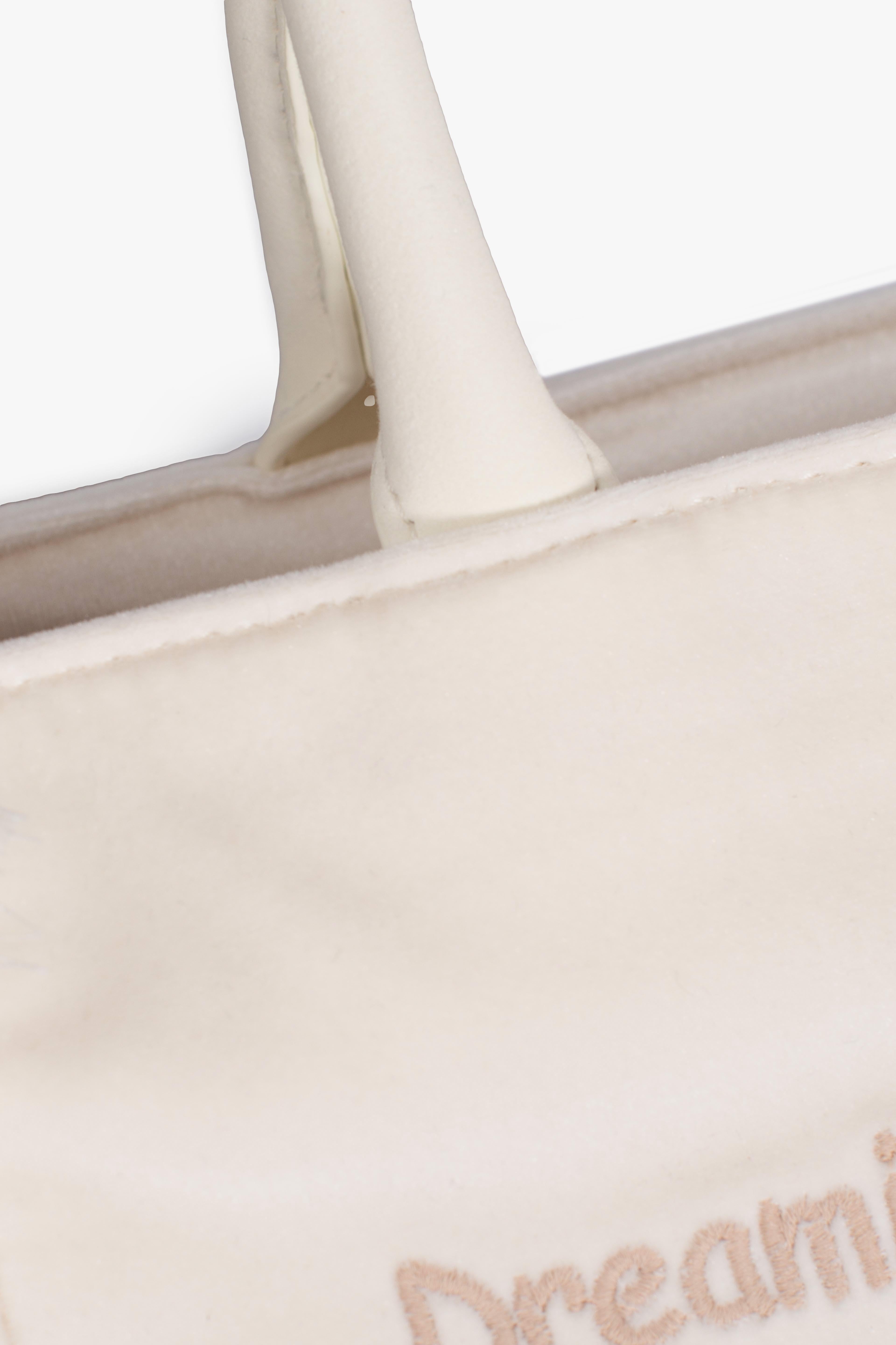 Borsa Colette velvet Dreaming of Saint Barth Winter Paradise white COL003801320I MC2 SAINT BARTH