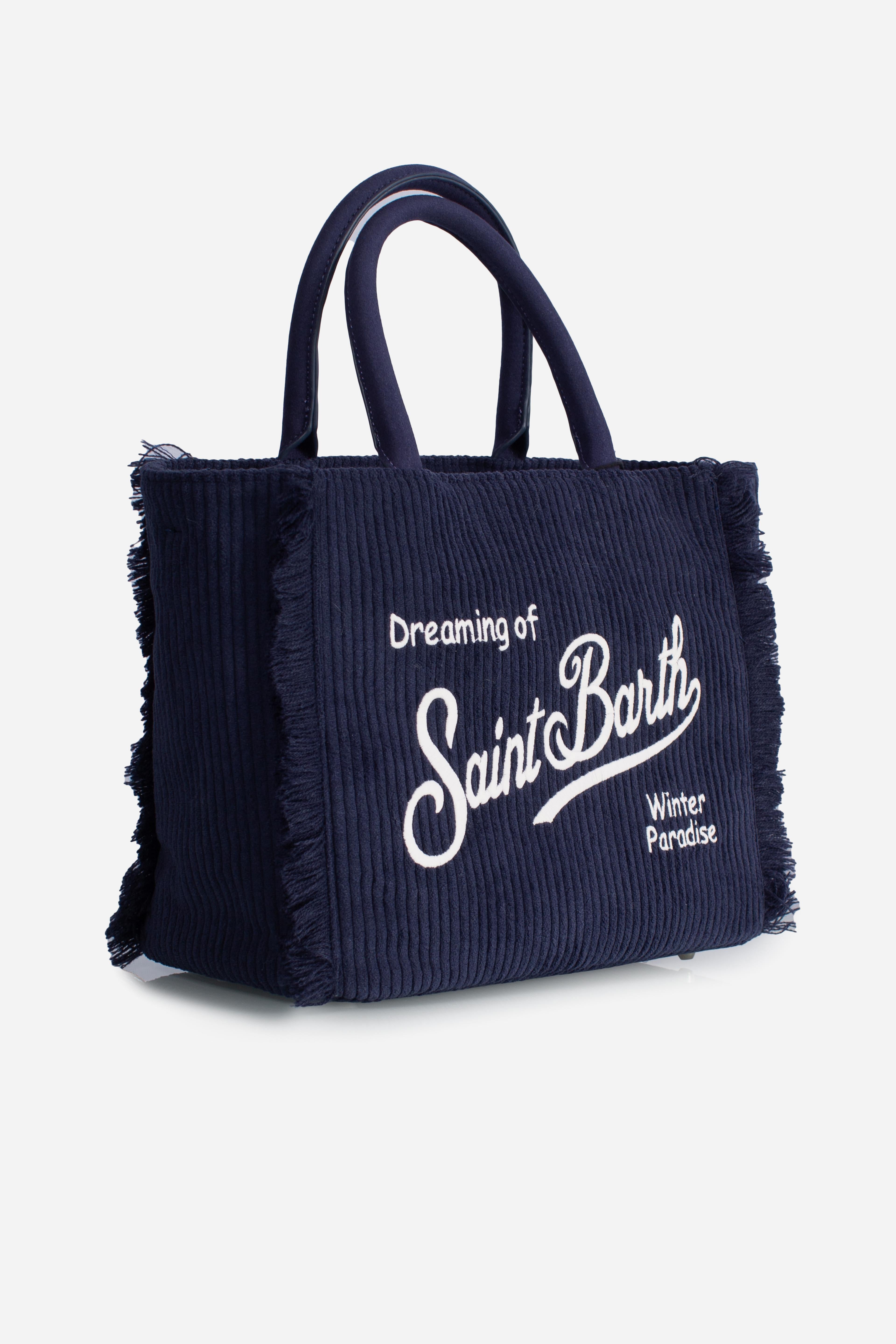 Borsa Dreaming of Saint Barth Winter Paradise Blu Navy COL004000164I MC2 SAINT BARTH