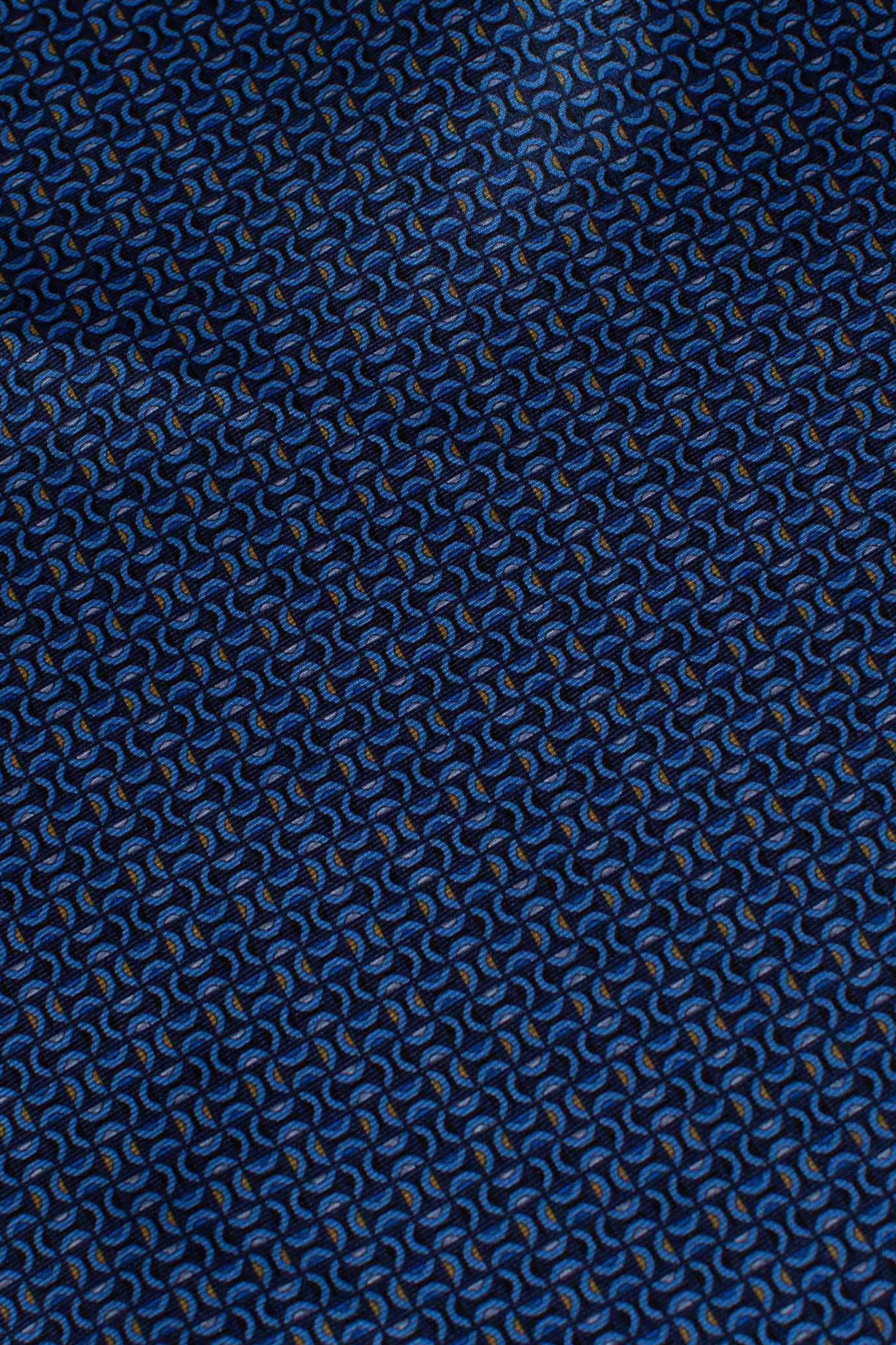 Pochette in seta stampa dandy farfalle blu IJ48041 FEFE'