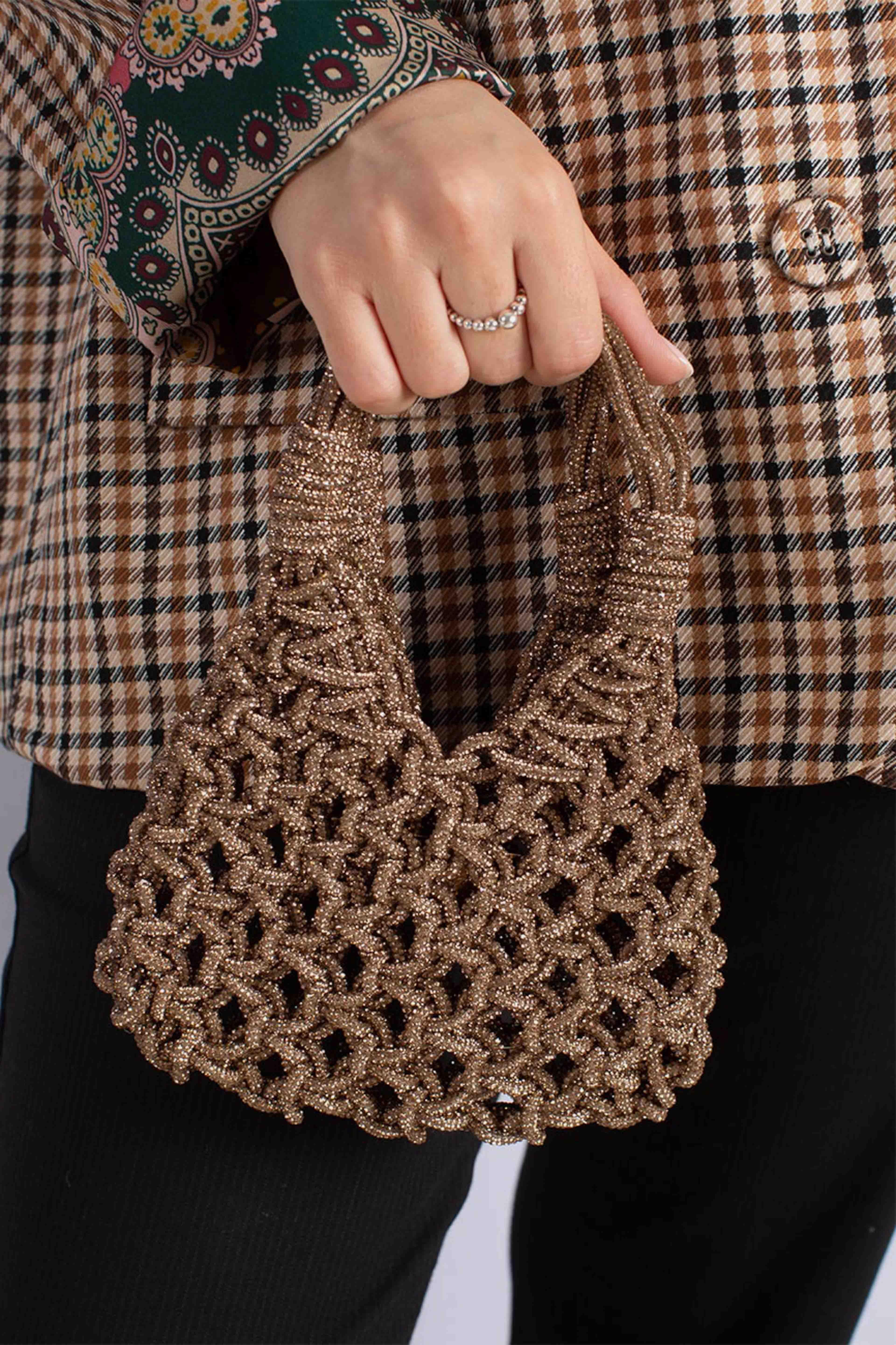 Borsa gioiello Vannifique mini Crystal tempestata di cristalli light topaz VANNIFIQUE MINILIGHT TOPAZ HIBOURAMA