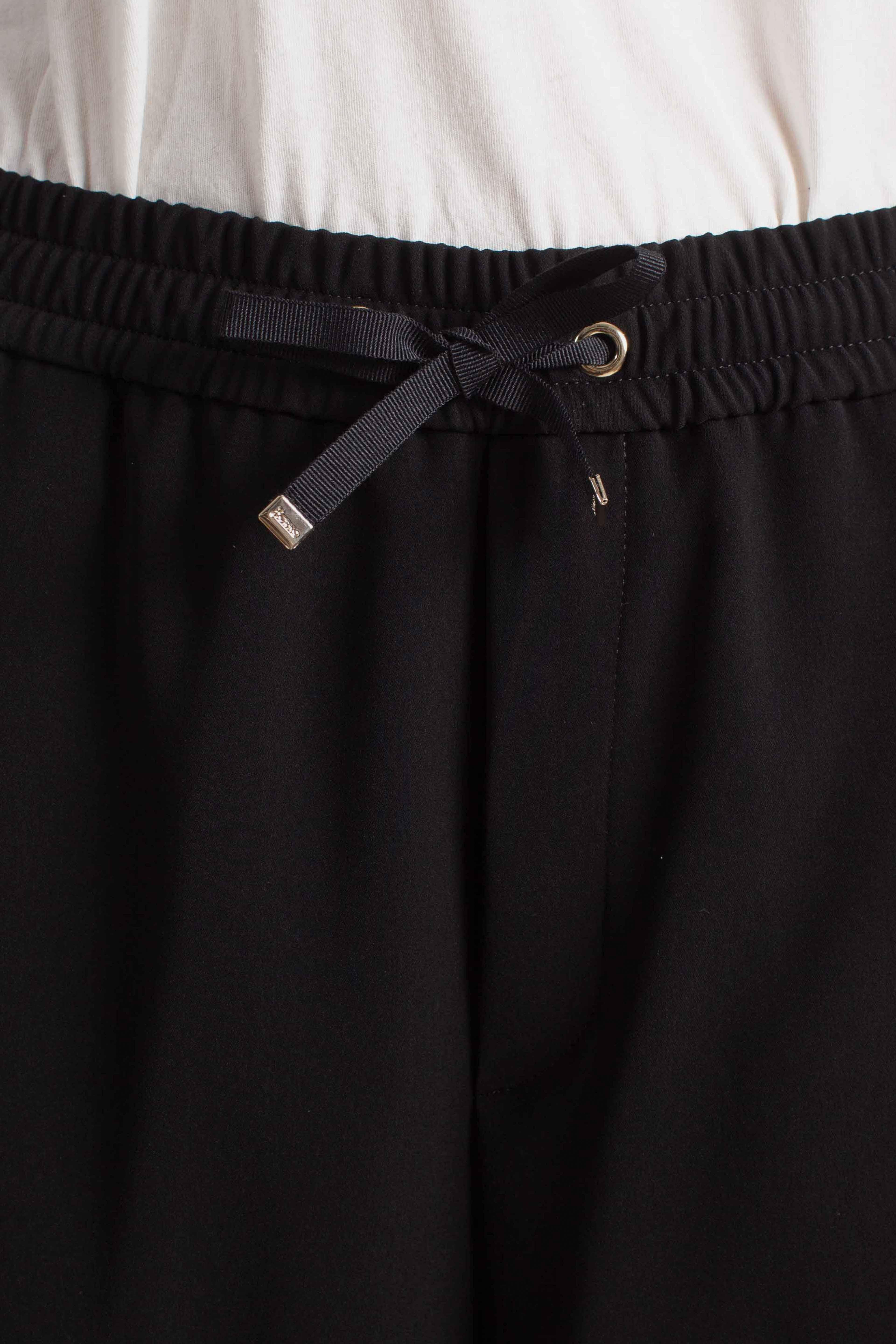 PANTALONI IN MATT CREPE SATIN nero PT000176D127559300 HERNO