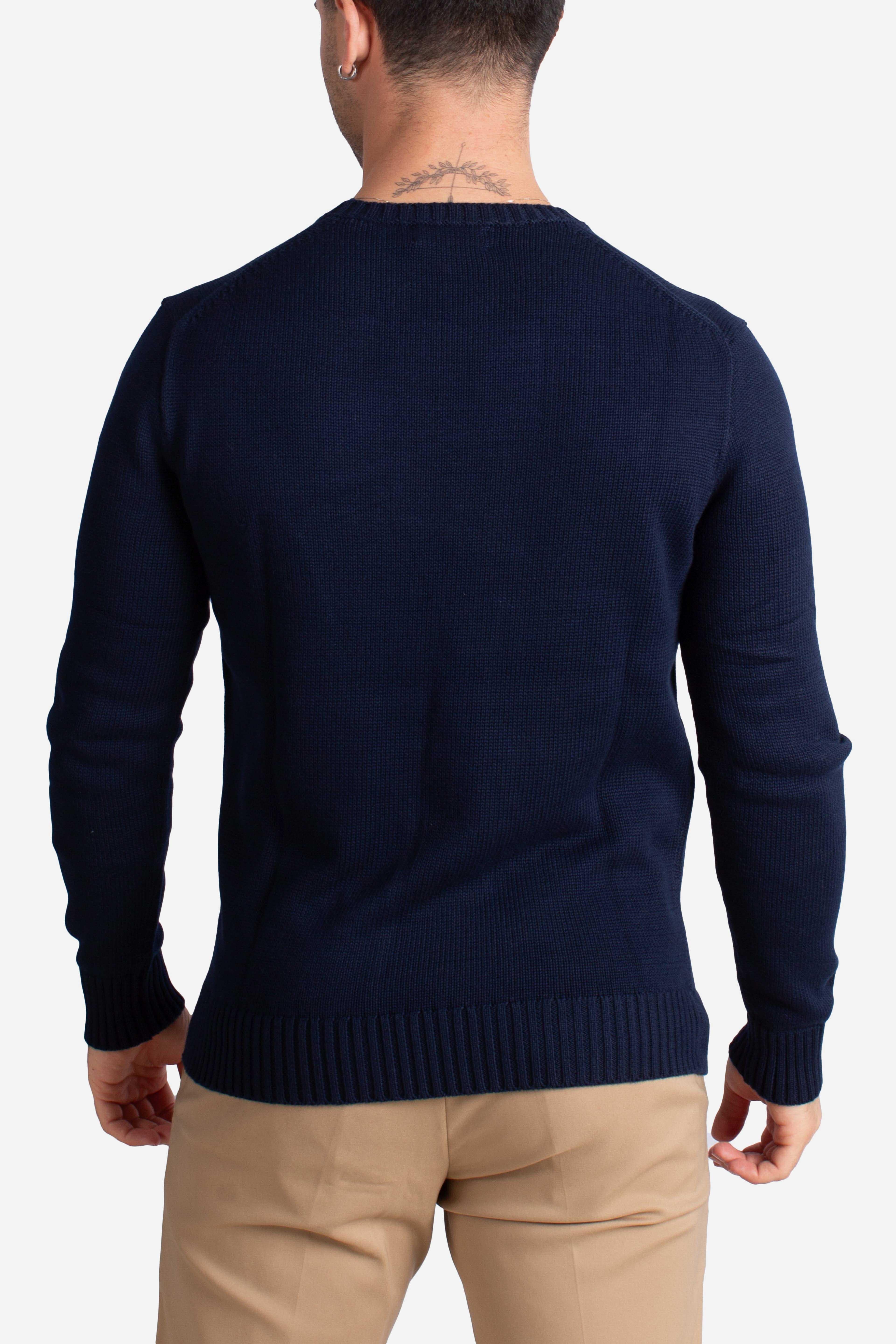 Maglia a girocollo in cotone blue 710810846001 POLO RALPH LAUREN