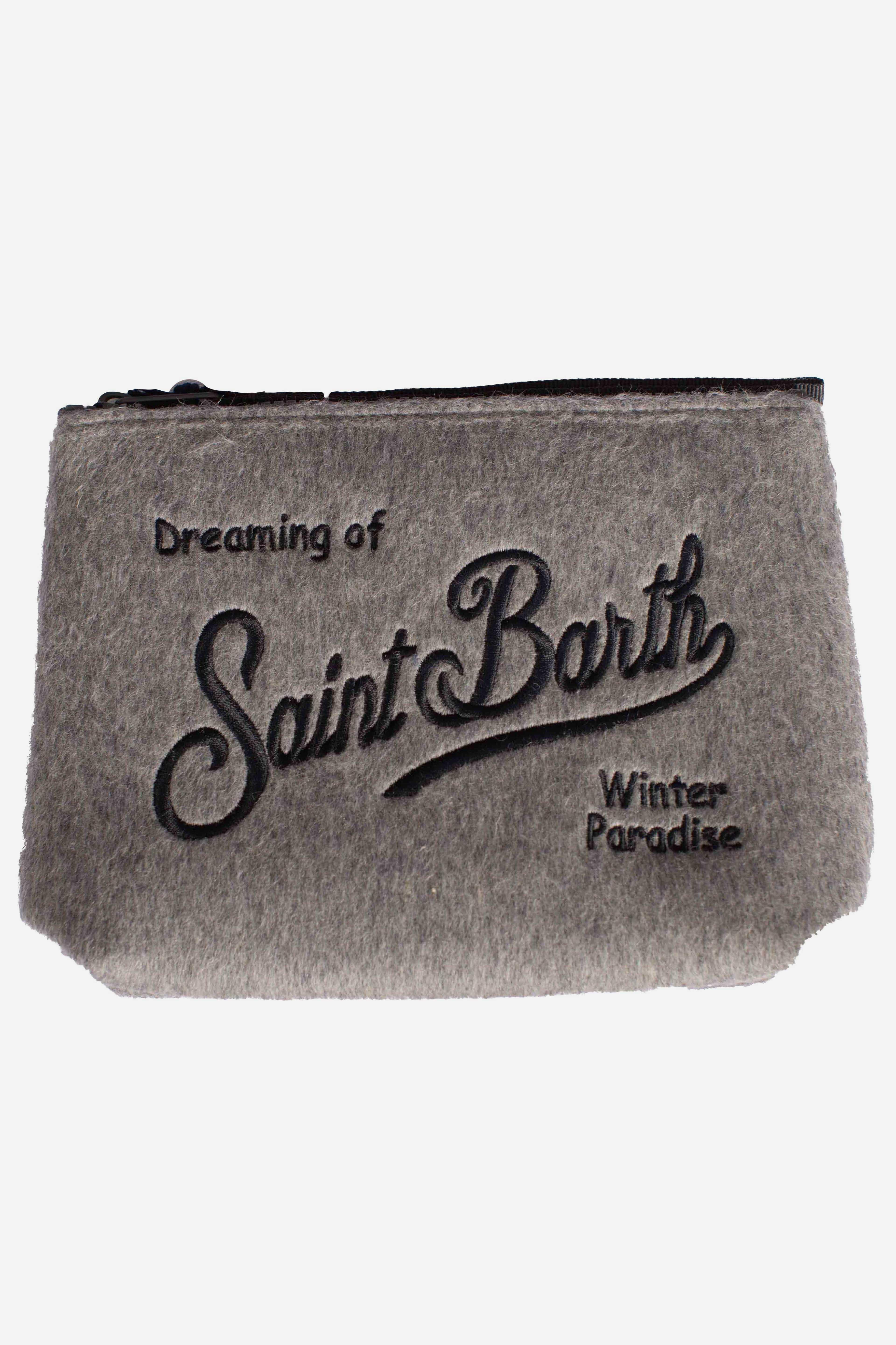 Pochette Aline in effetto Feltro Grigio - "Dreaming of Saint Barth Winter Paradise" ALI002800265I MC2 SAINT BARTH
