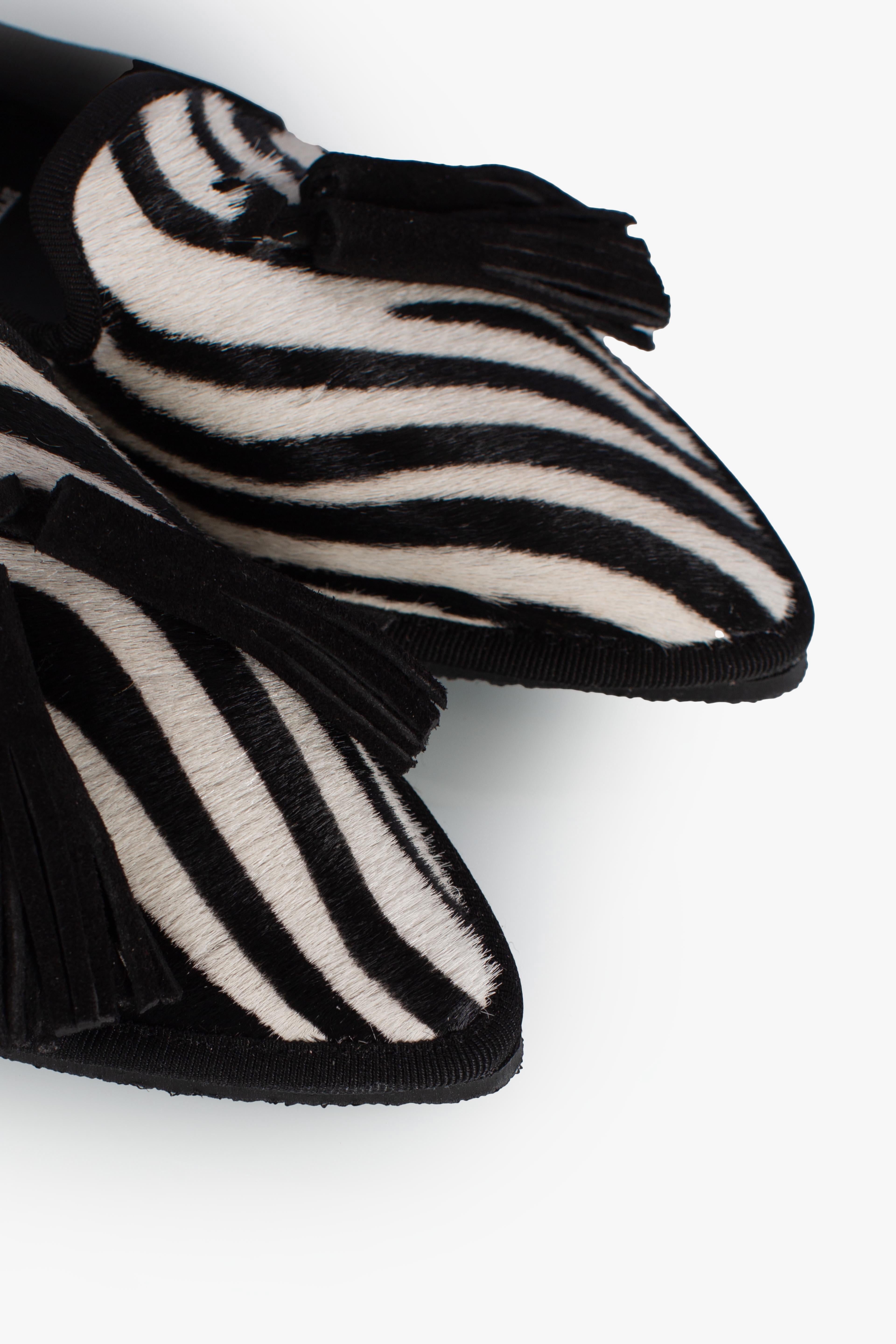 Friulana Norahe in cavallino zebra con nappine nere PFNZEBRA NORAHE'