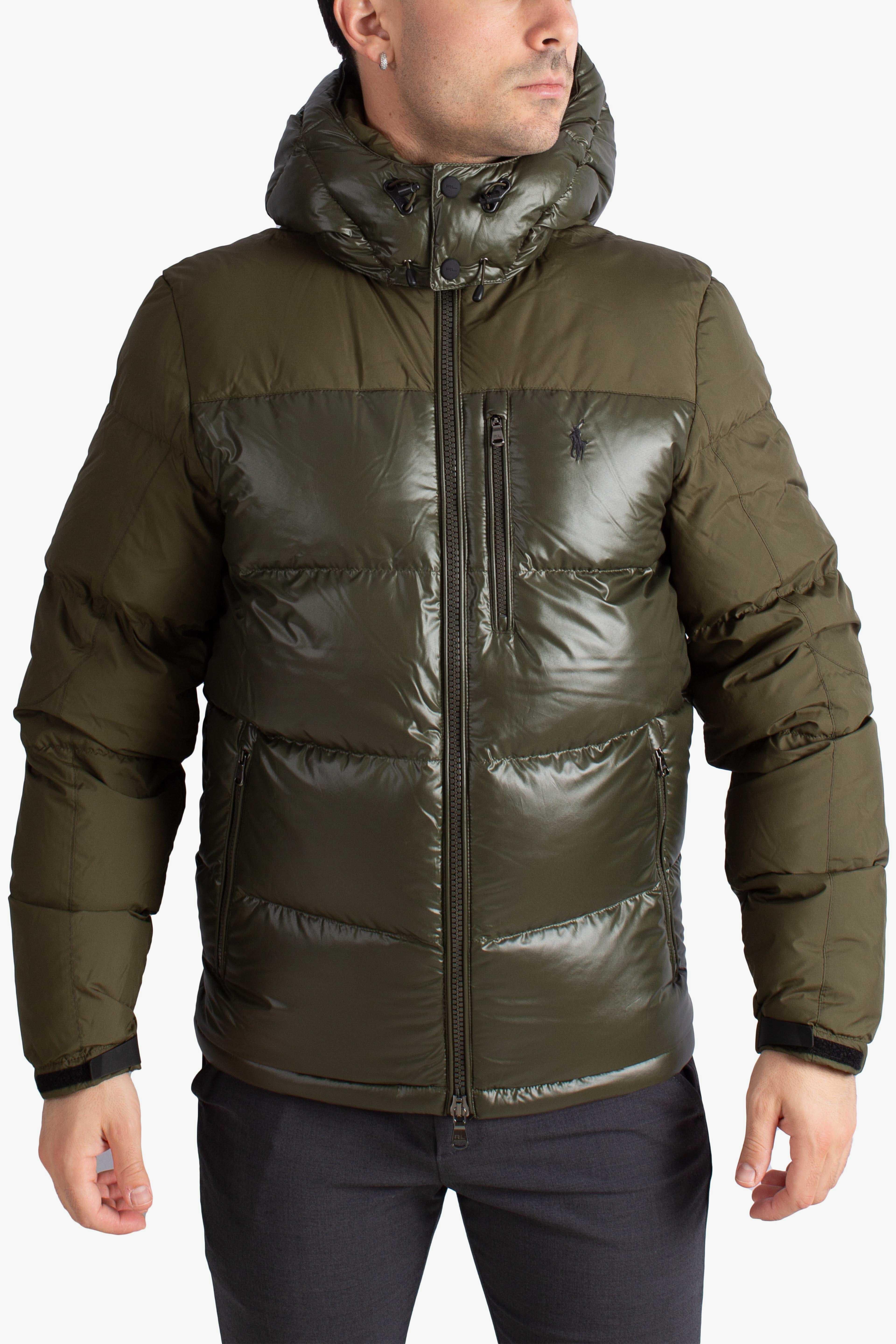 Giubbotto piumino Gorham bicolore green 710967786003 POLO RALPH LAUREN