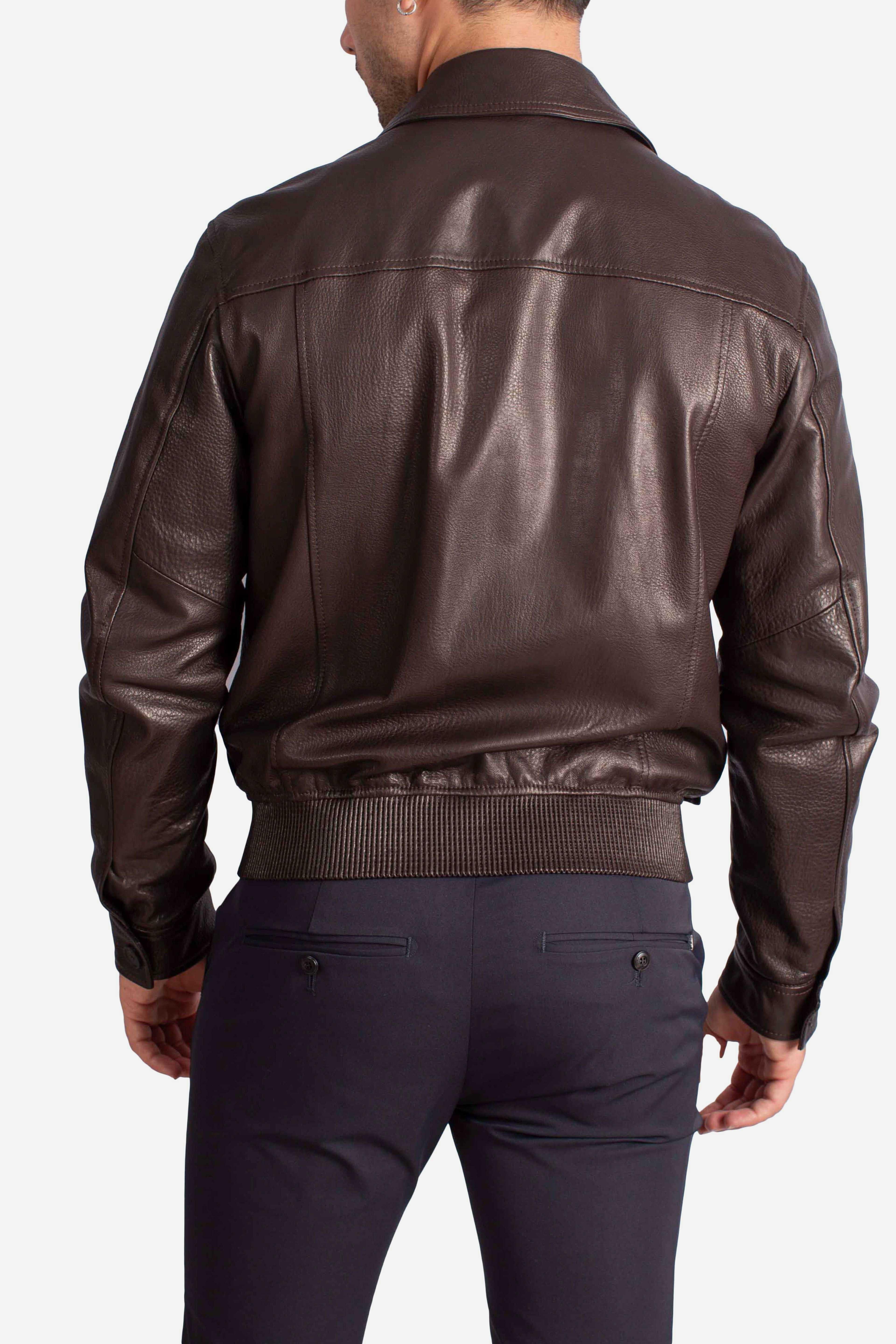 Giubbino in Pelle moro GODWINCHI2506MORO TAGLIATORE