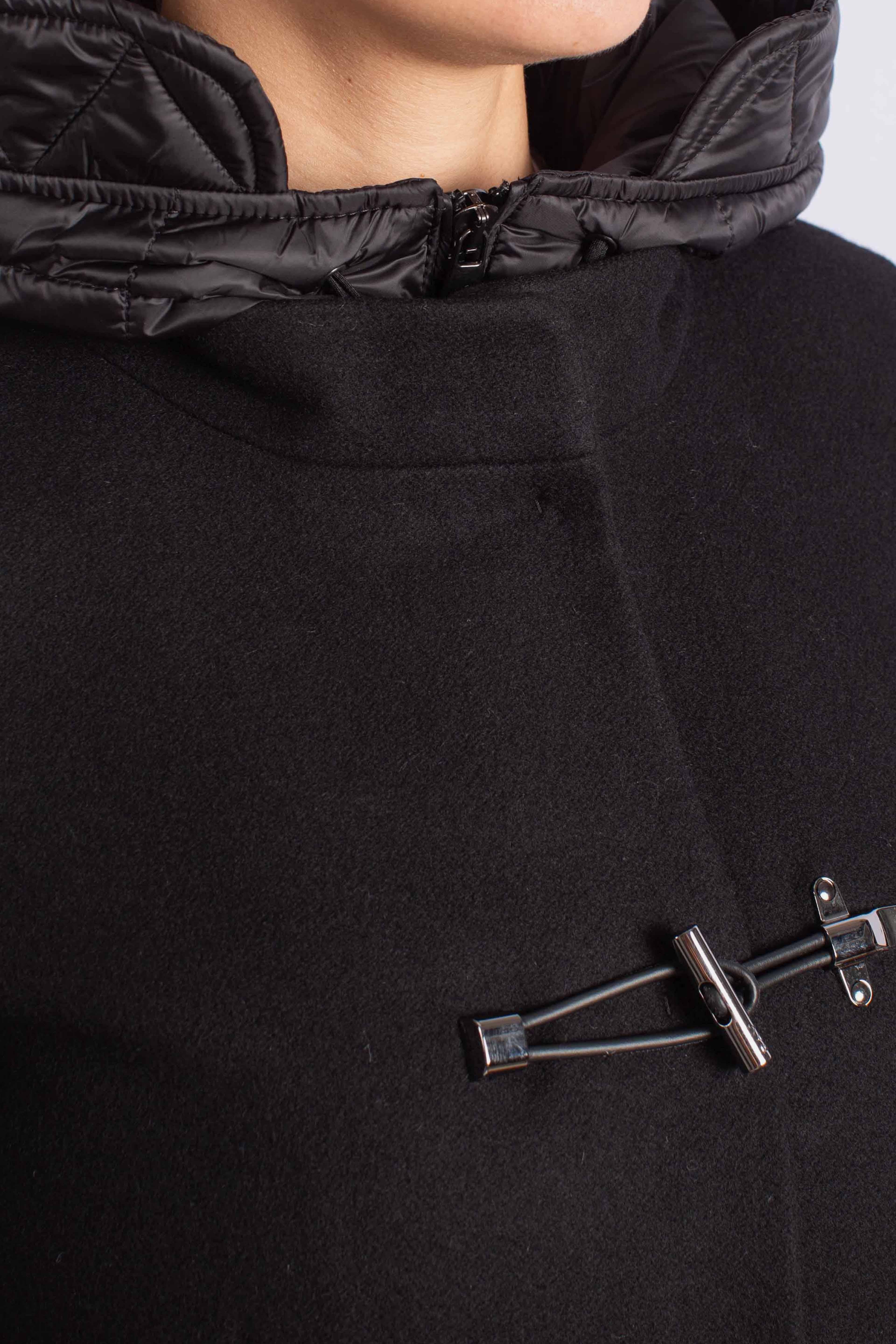 Toggle Coat in Panno di Lana nero NAW59513430SGLB999 FAY