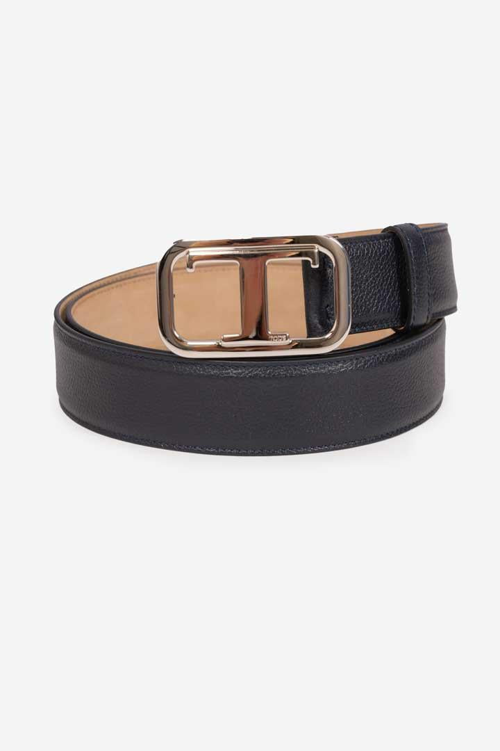 Cintura in pelle Tod's T Monogram in metallo Blu XCMCQR70100SUNU820 TOD'S