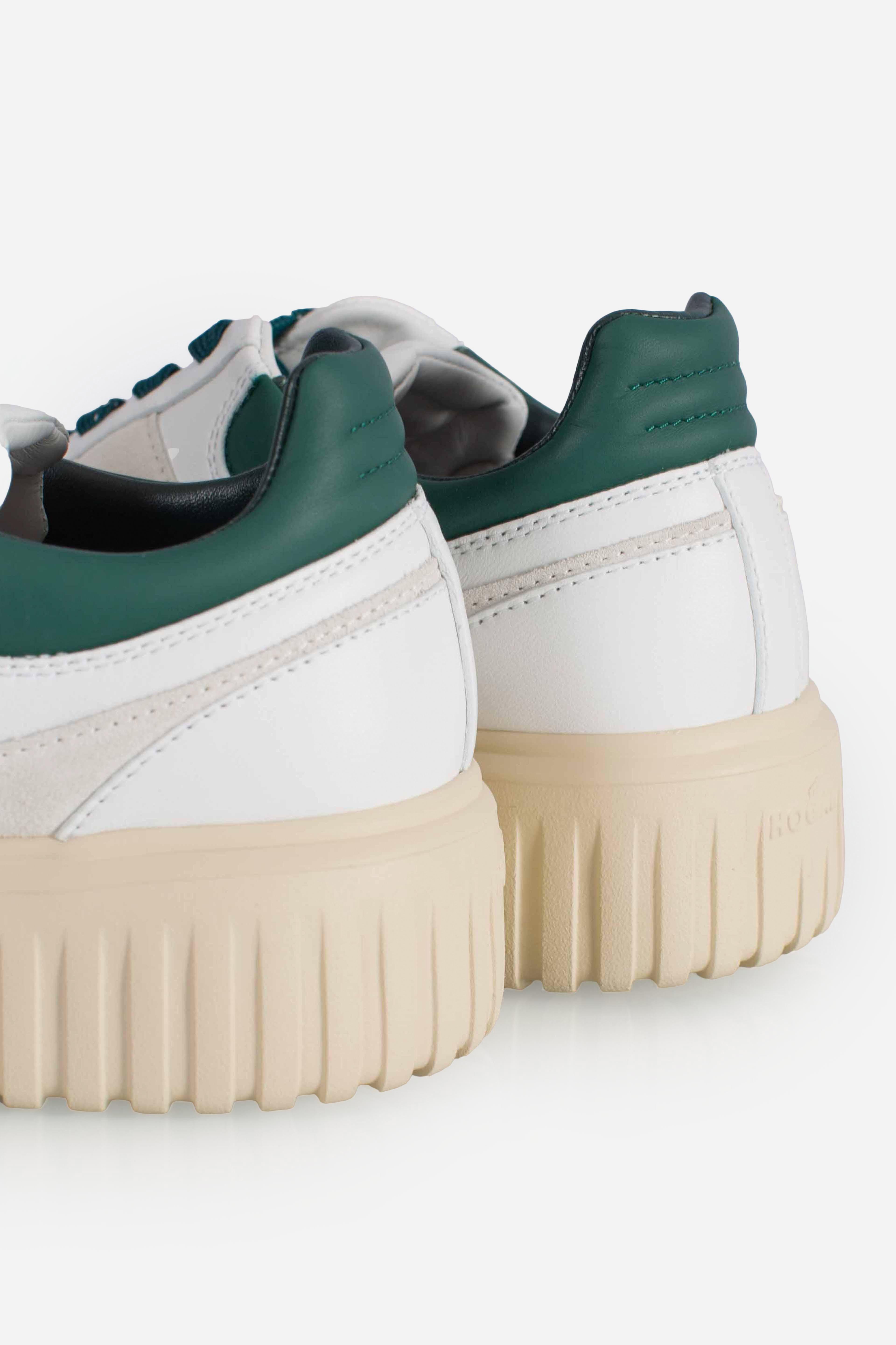 Sneakers H-Stripes bianco verde HXM6450FE91UIT0BAW HOGAN