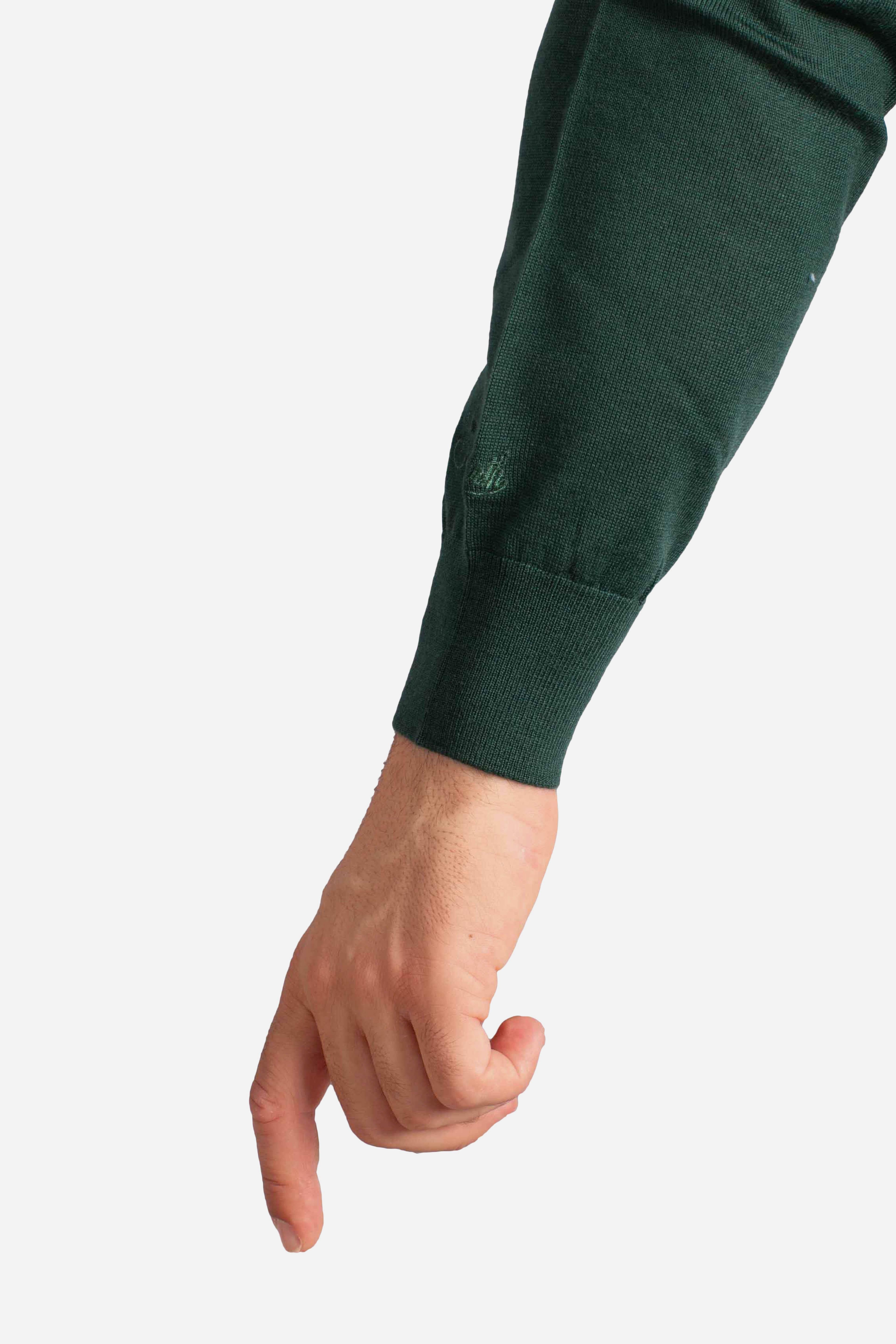 Maglione Regent in lana e cashmere british green REGE01300026I MC2 SAINT BARTH