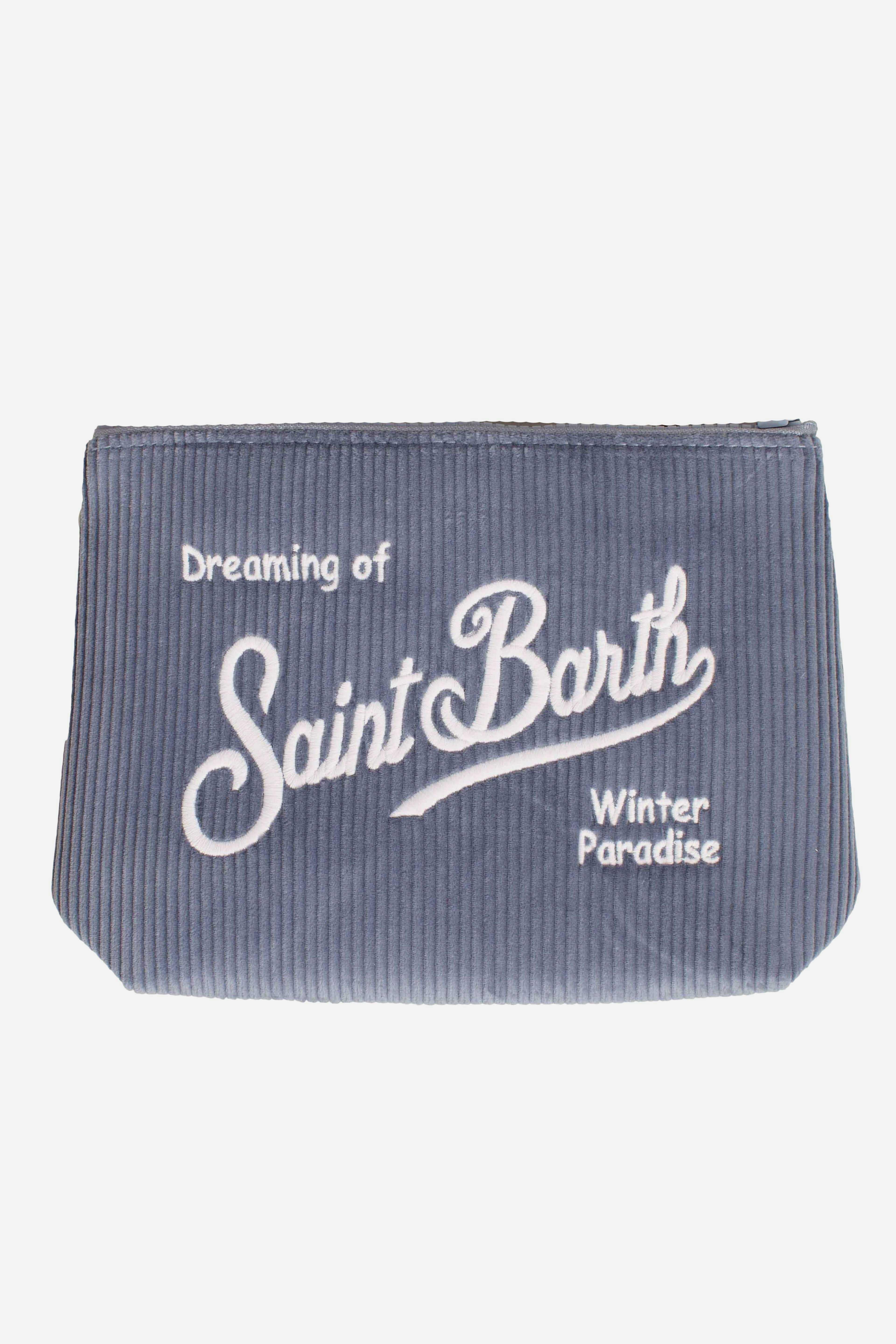 Pochette Aline "Dreaming of Saint Barth" - Winter Paradise in Velluto a Coste ALI002400299I MC2 SAINT BARTH
