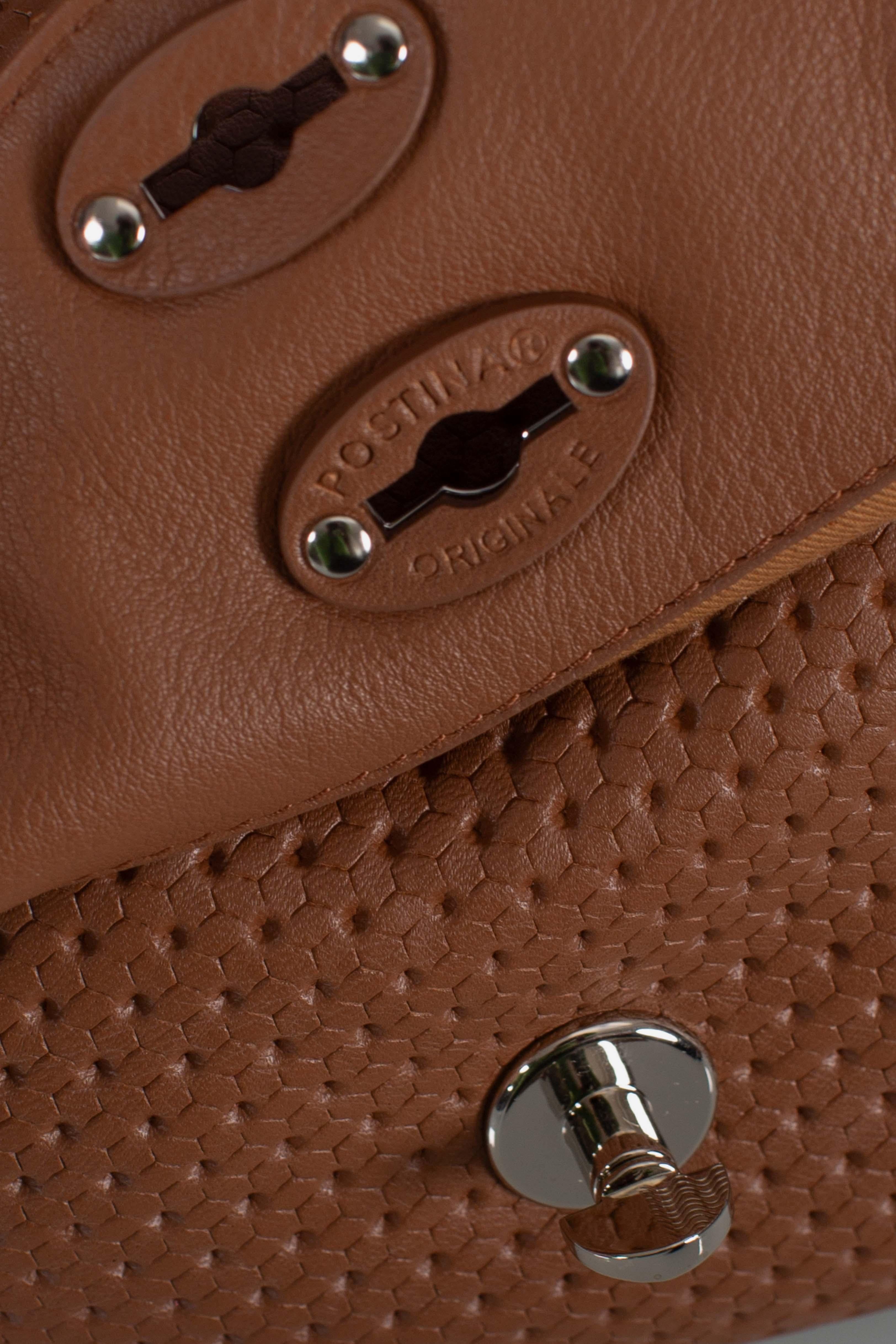 Borsa Postina Baby effetto intrecciato brown lion 0680102190000BZ0204 ZANELLATO