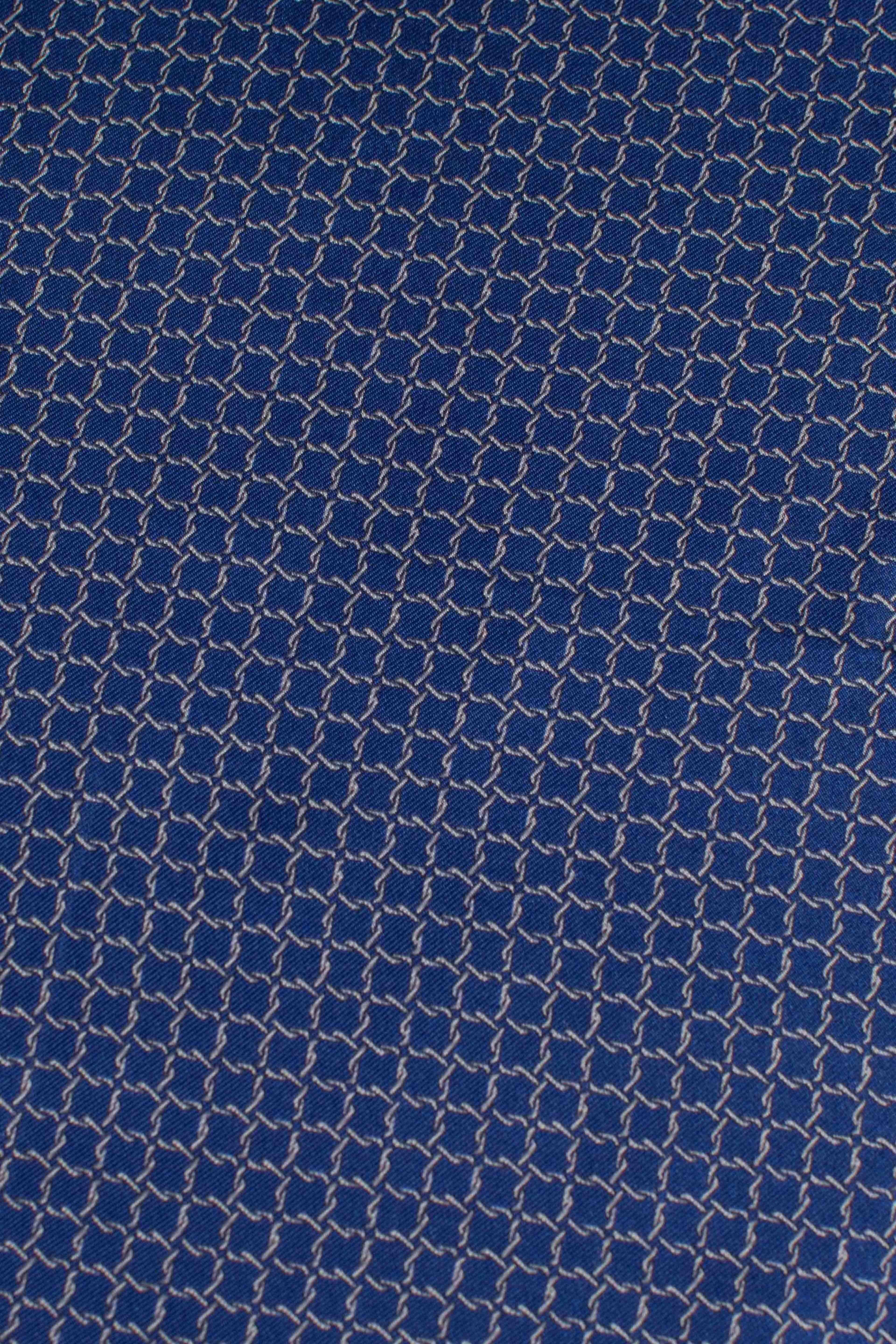 Pochette in seta stampa dandy catena blu royal CATENA2 FEFE'