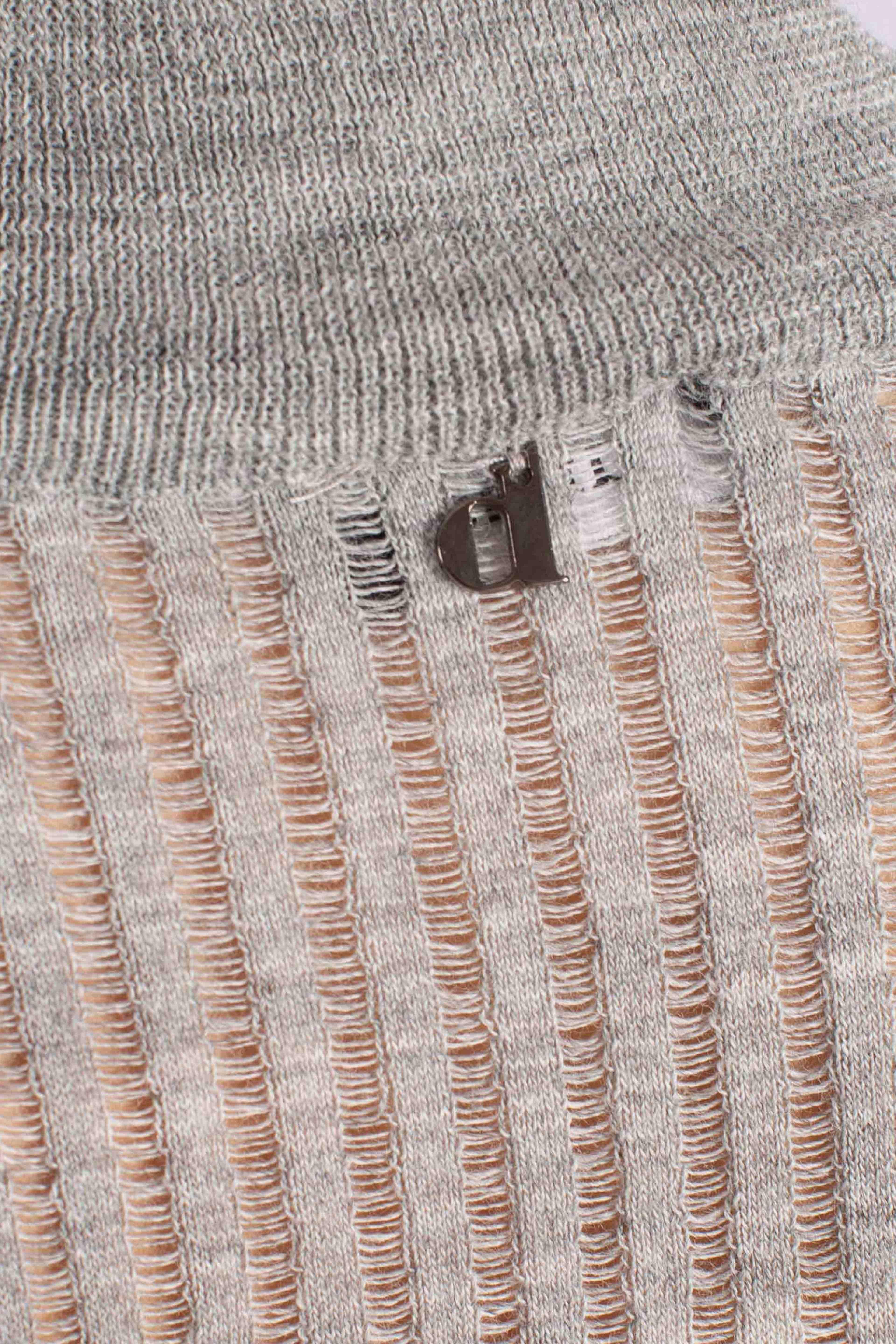 Maglia Donna a Coste Grigio Melange M504Y018A1930 DIXIE