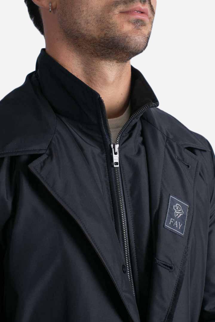 Impermeabile Morning Coat in Popeline Tecnico blu NAM62510160AXXU804 FAY