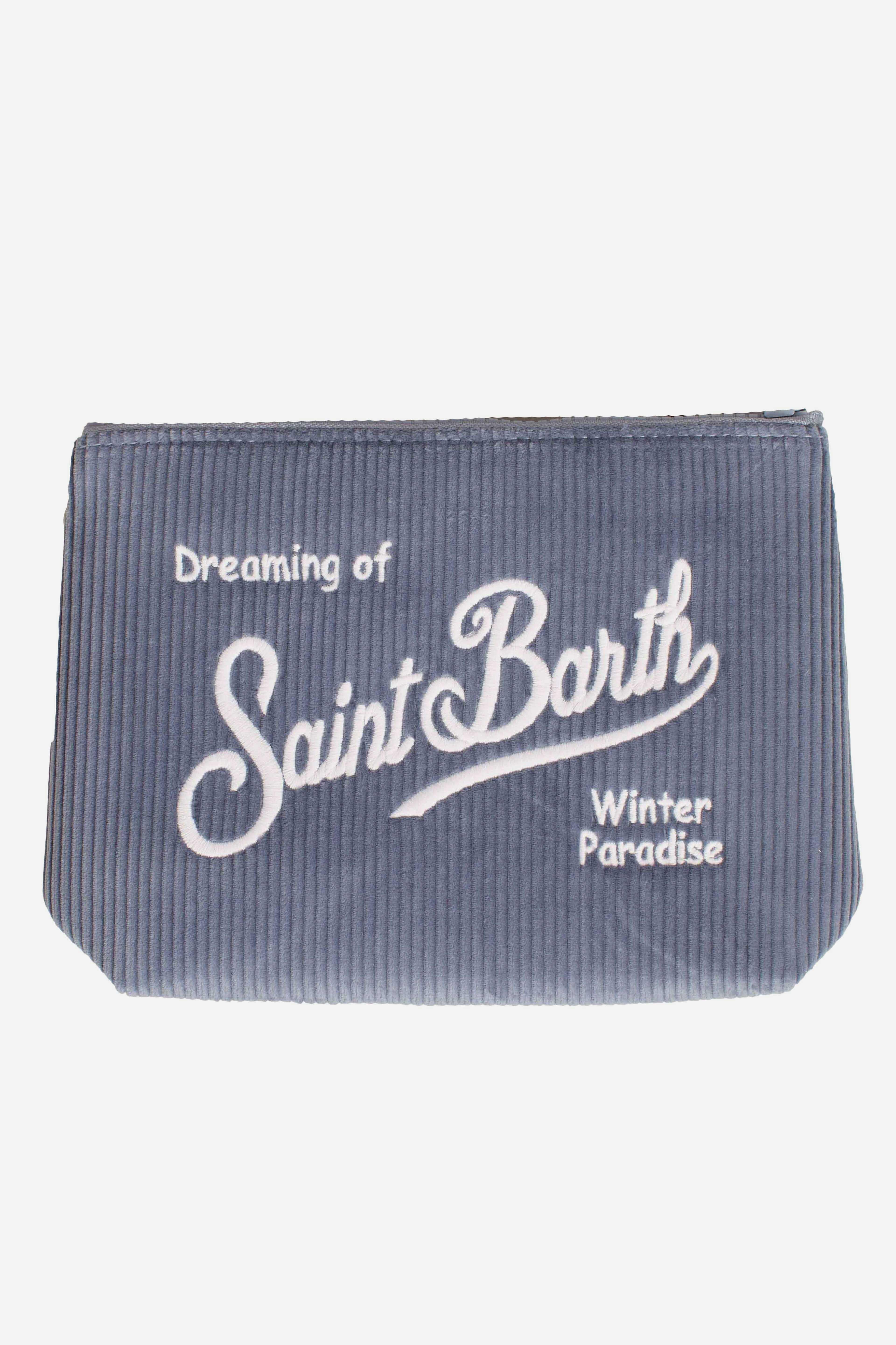 Pochette Aline "Dreaming of Saint Barth" - Winter Paradise in Velluto a Coste ALI002400299I MC2 SAINT BARTH