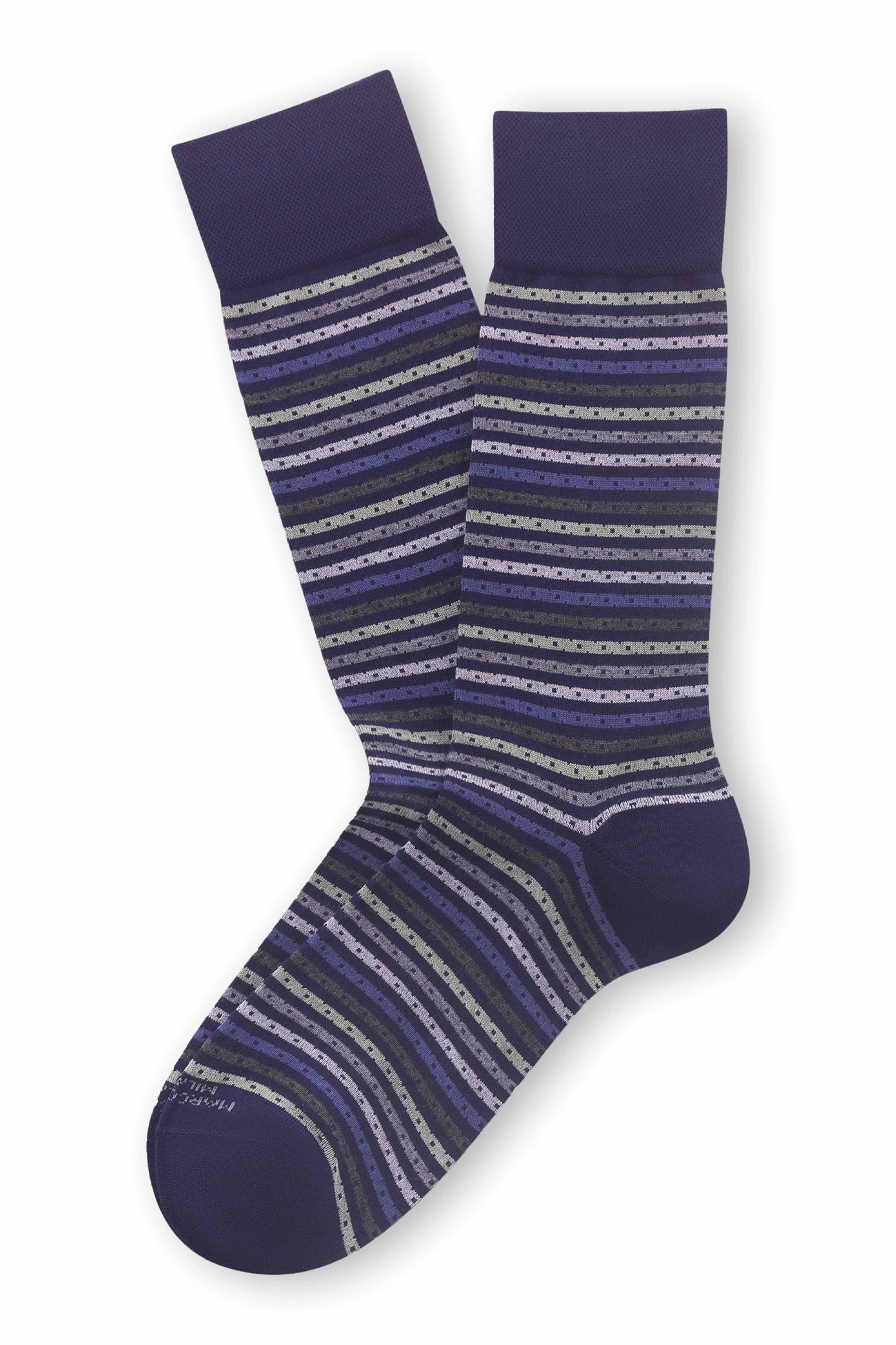 Calza rigata denim sage MAR4795L111 MARCOLIANI