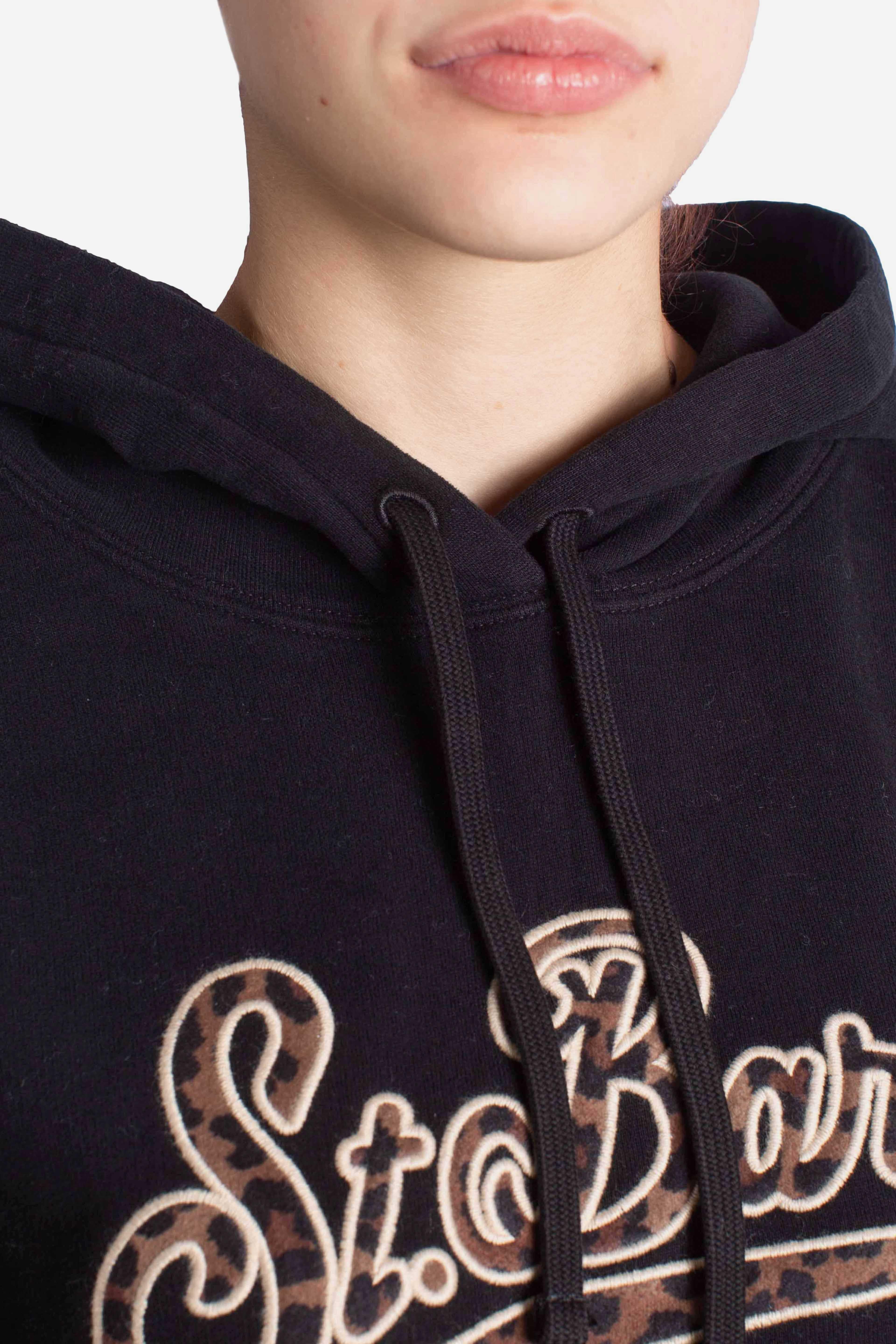 Felpa con Cappuccio black Logo St. Barth VRG000101070I MC2 SAINT BARTH