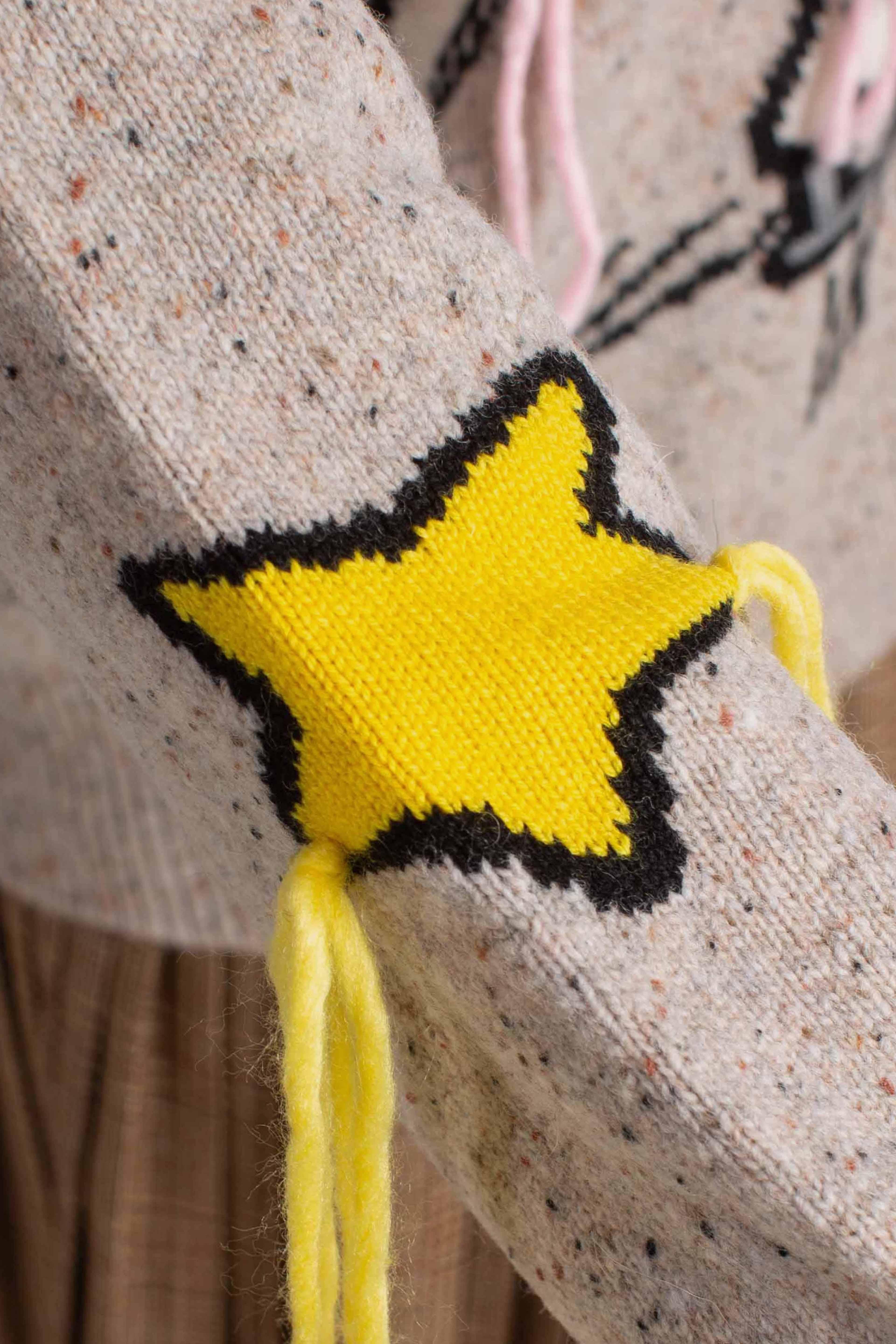 Cardigan Donna Snoopy & Lucy Skating Beige SASI00204125I MC2 SAINT BARTH