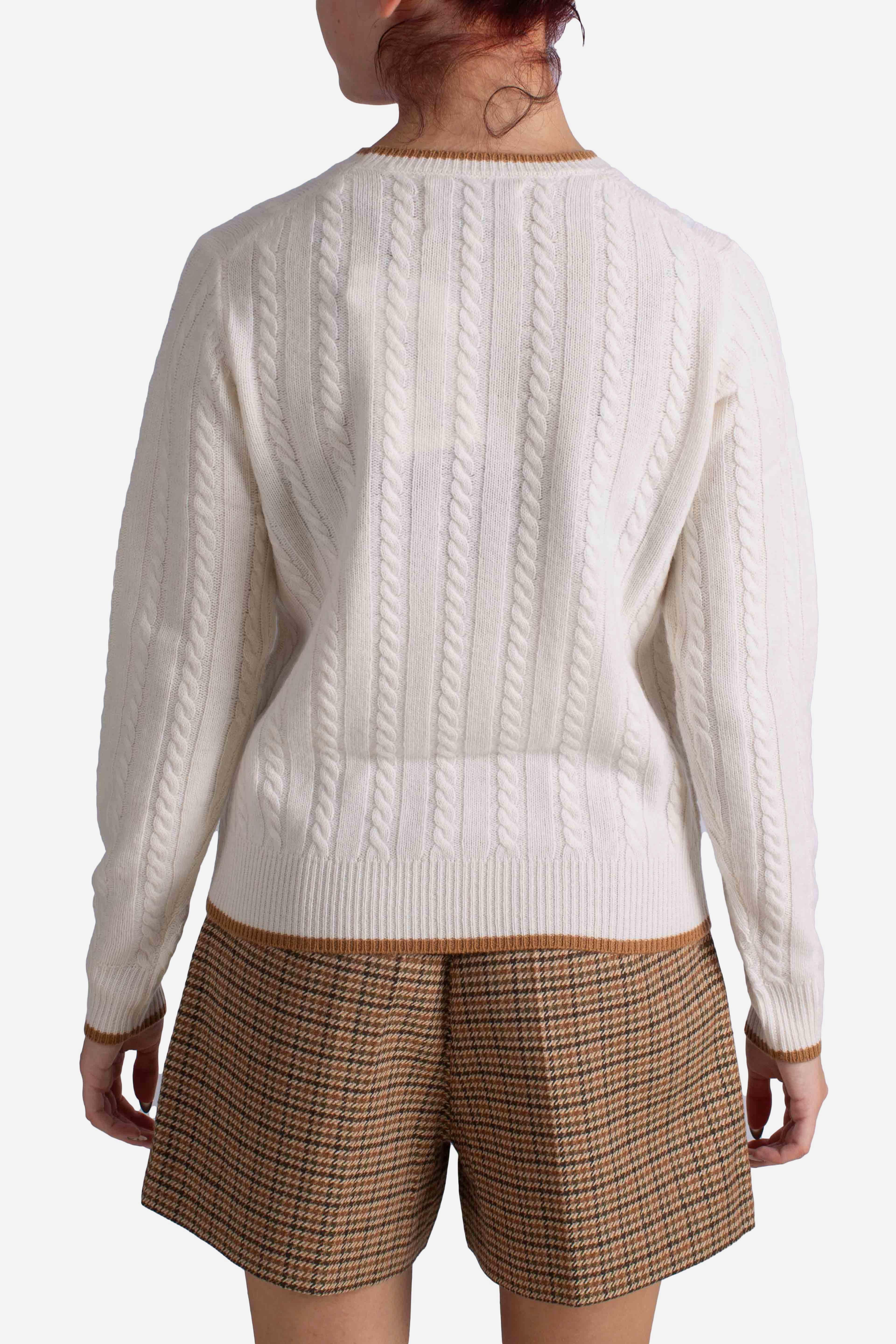 Maglia Donna Treccia con profili a contrasto LRCH00100040I MC2 SAINT BARTH