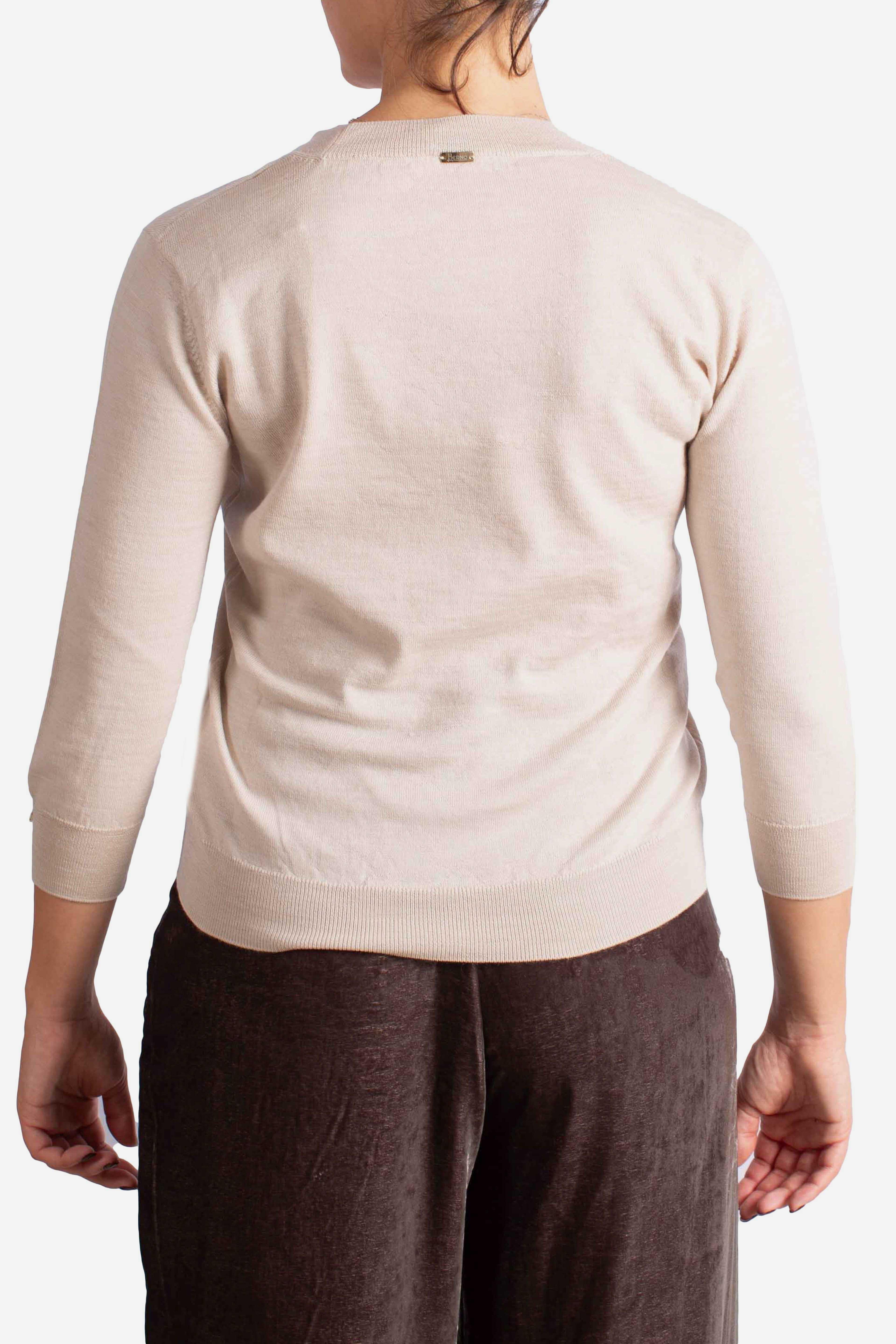 Maglia Donna chantilly in Lana con Micro Logo Oro MG000210D701661990 HERNO