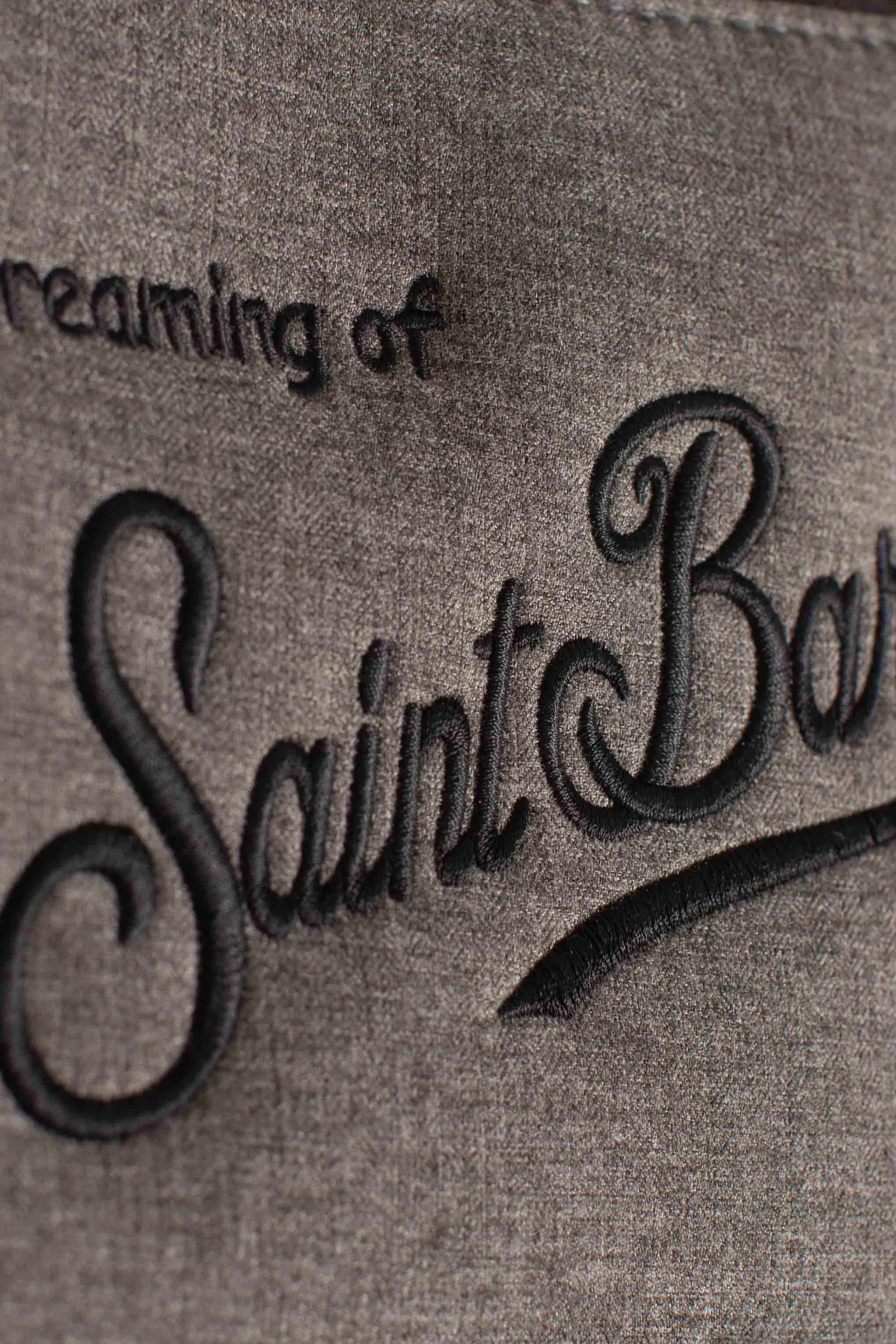 Pochette Aline grey melange effetto spigato - "Dreaming of Saint Barth Winter Paradise" ALI002500249I MC2 SAINT BARTH