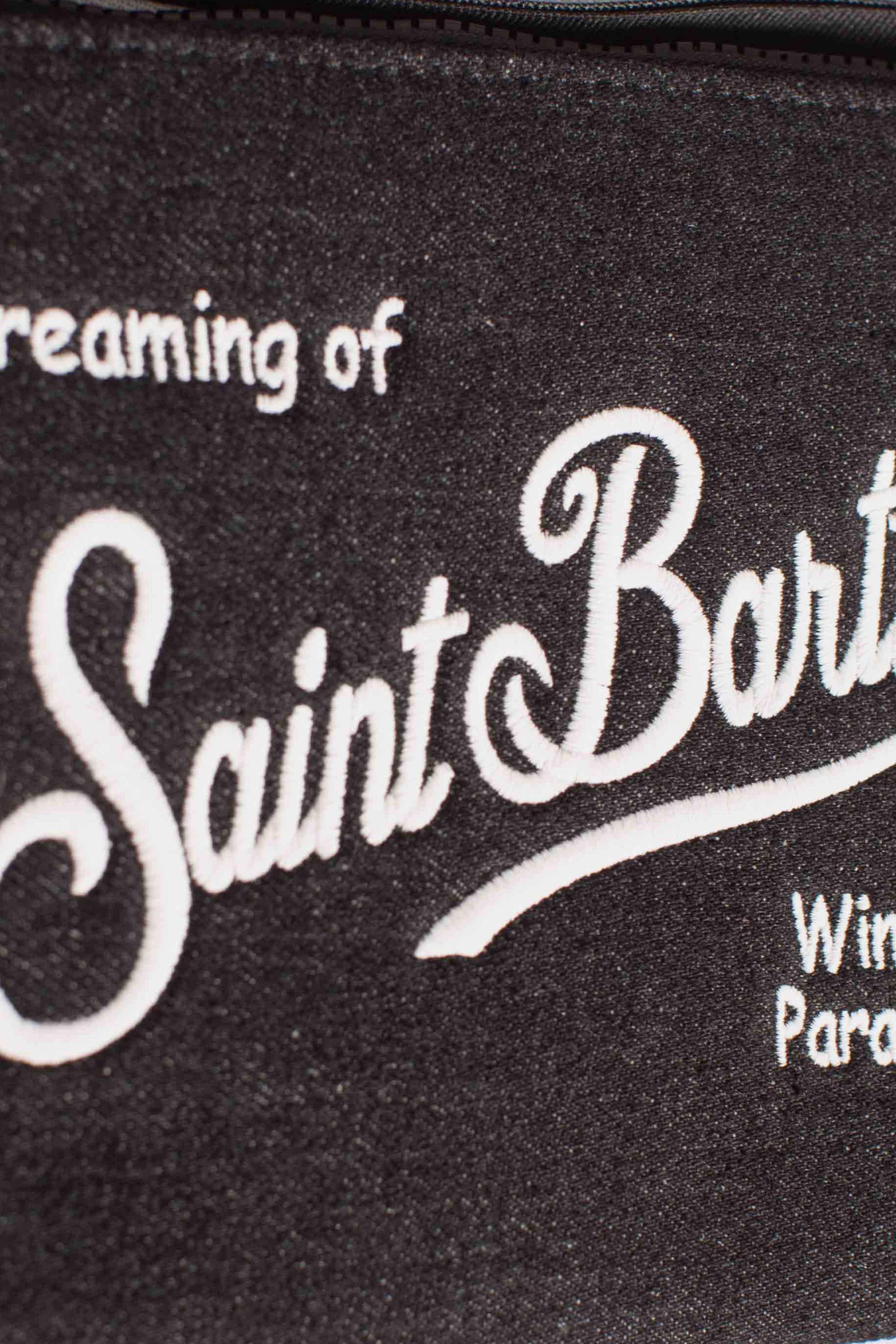 Pochette Aline in effetto denim black - "Dreaming of Saint Barth Winter Paradise" ALI003102722I MC2 SAINT BARTH