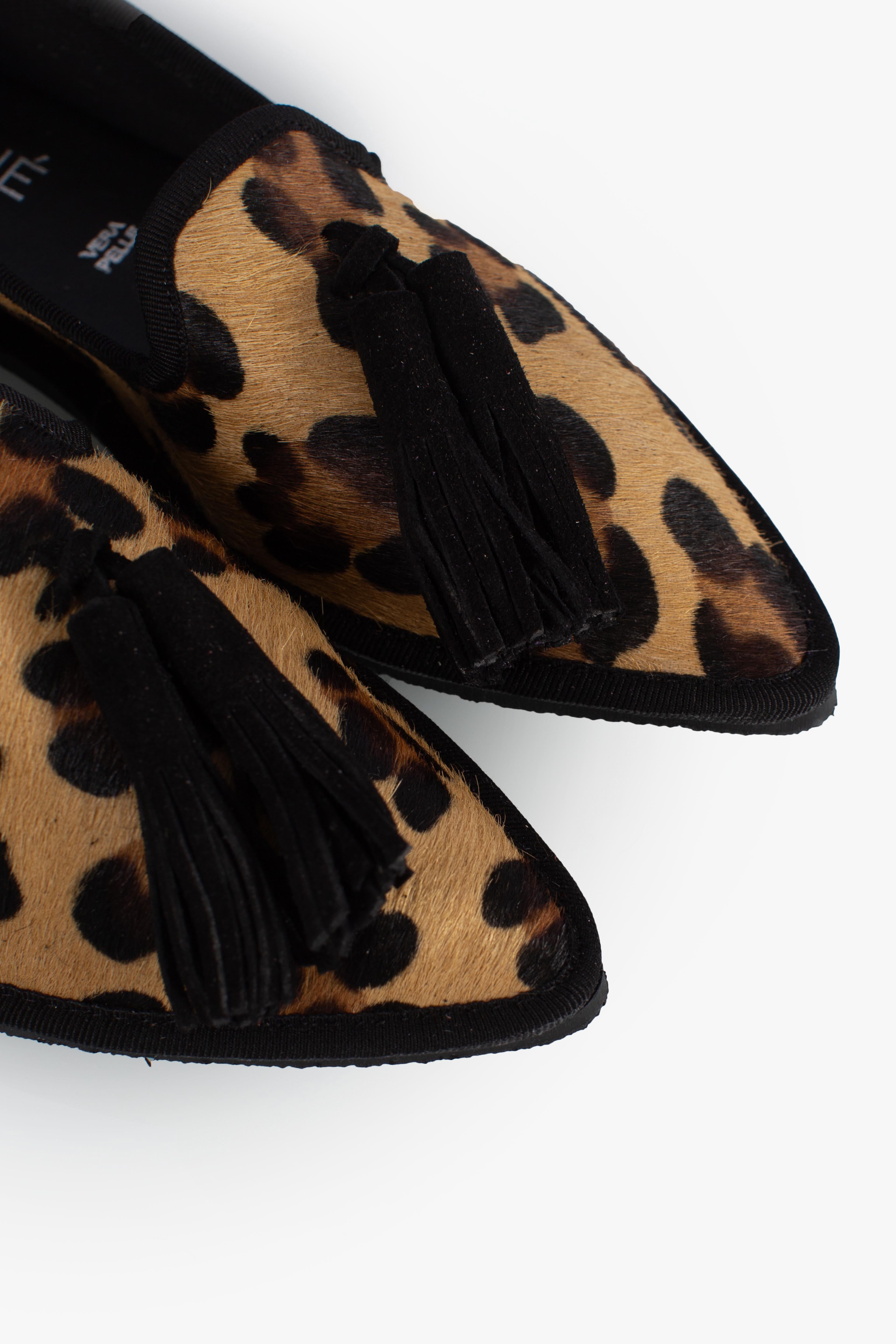 Friulana Norahe in cavallino leopardato con nappine nere PFNSOMALI NORAHE'