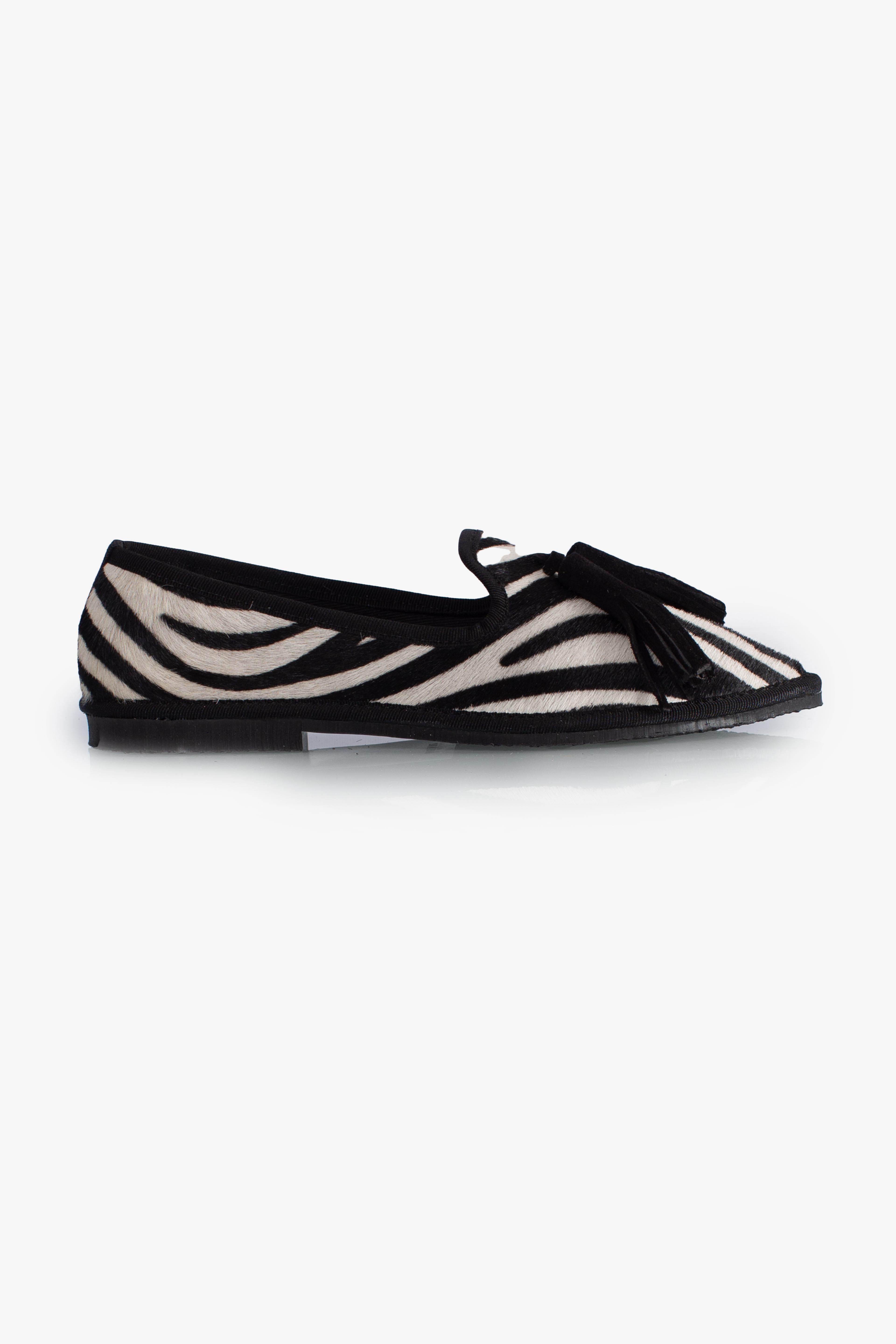 Friulana Norahe in cavallino zebra con nappine nere PFNZEBRA NORAHE'