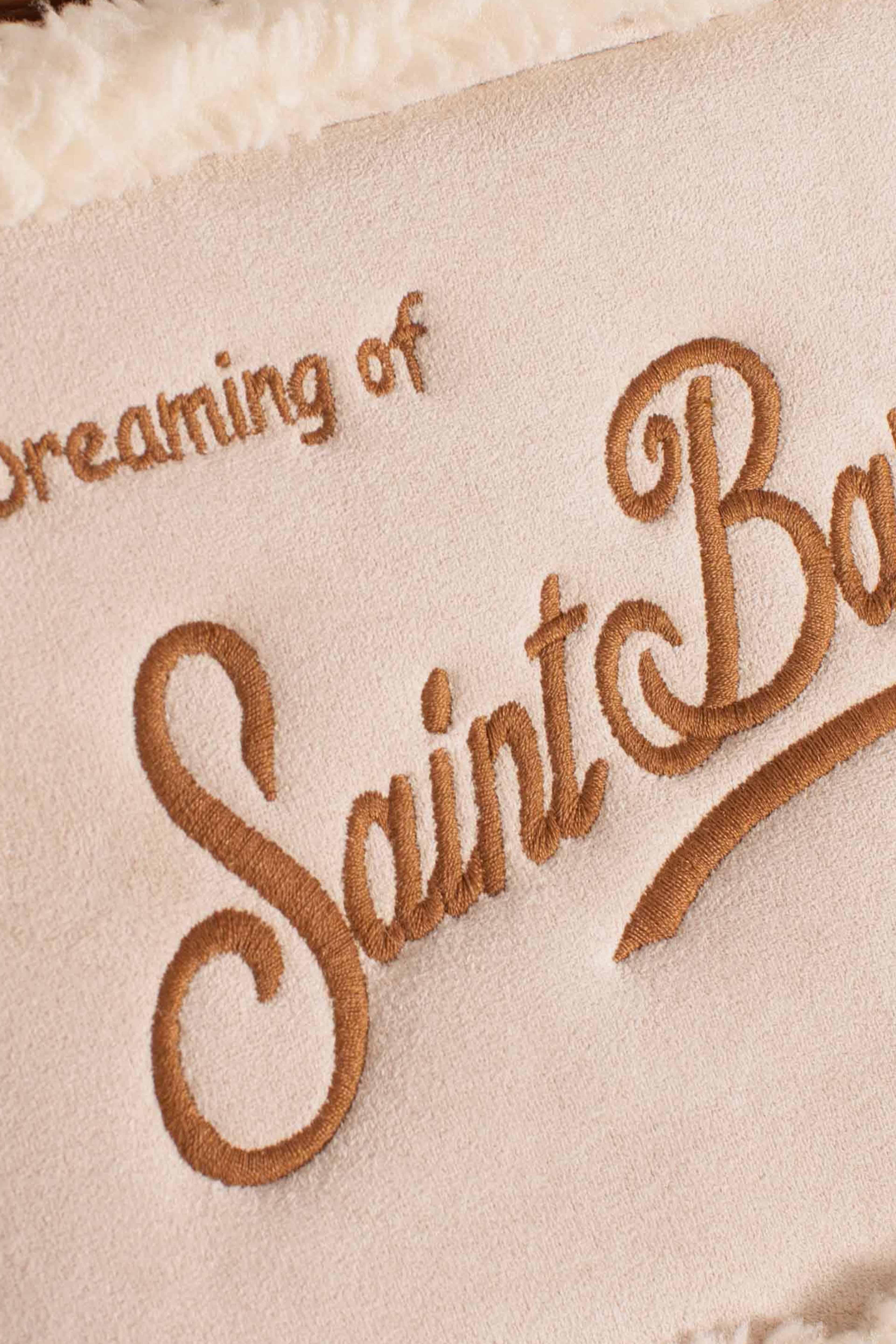 Pochette Aline "Dreaming of Saint Barth" panna con Dettagli in Shearling ALI003303504I MC2 SAINT BARTH