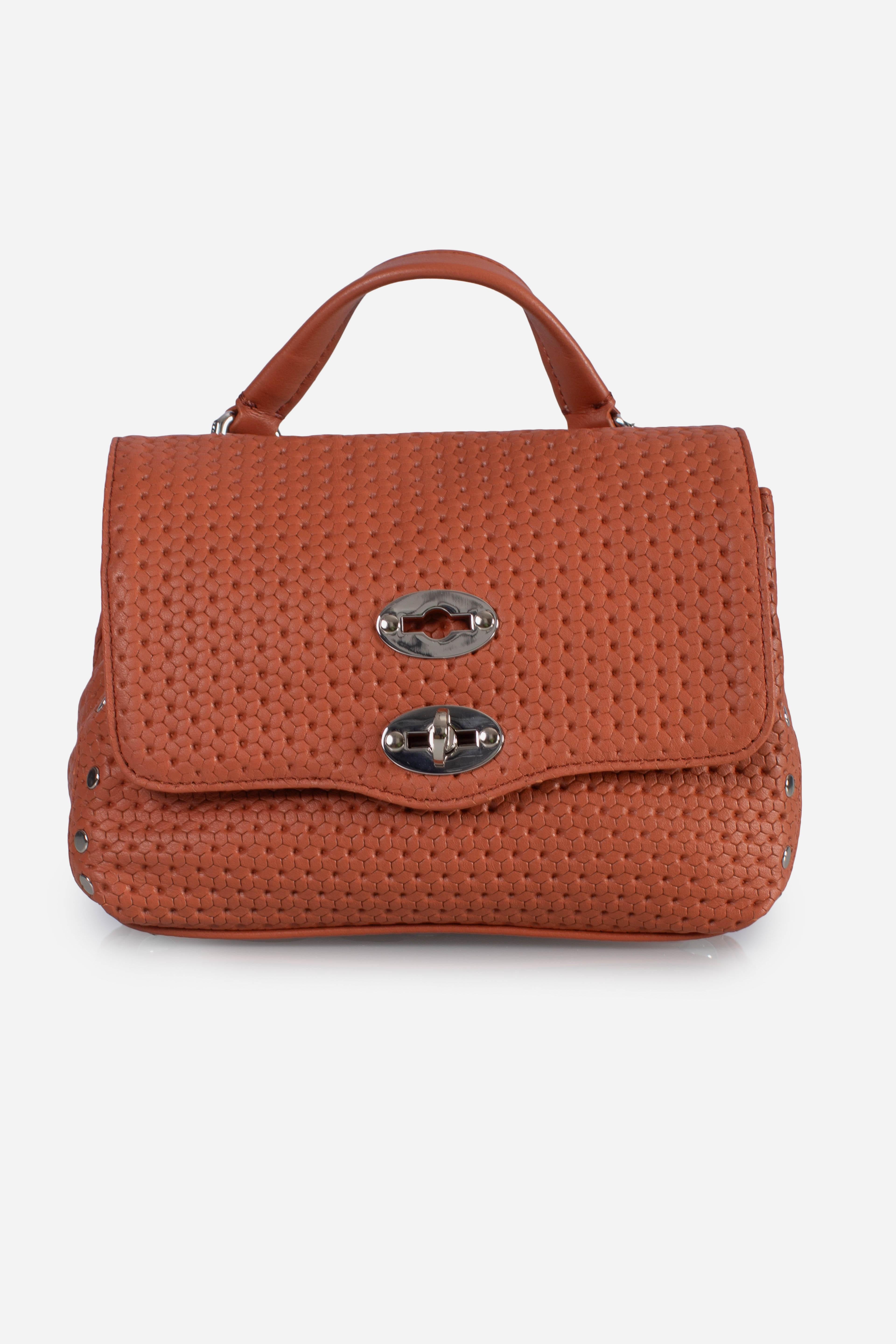 Borsa Postina Baby effetto intrecciato brown brandy 0680102190000BZ0203 ZANELLATO