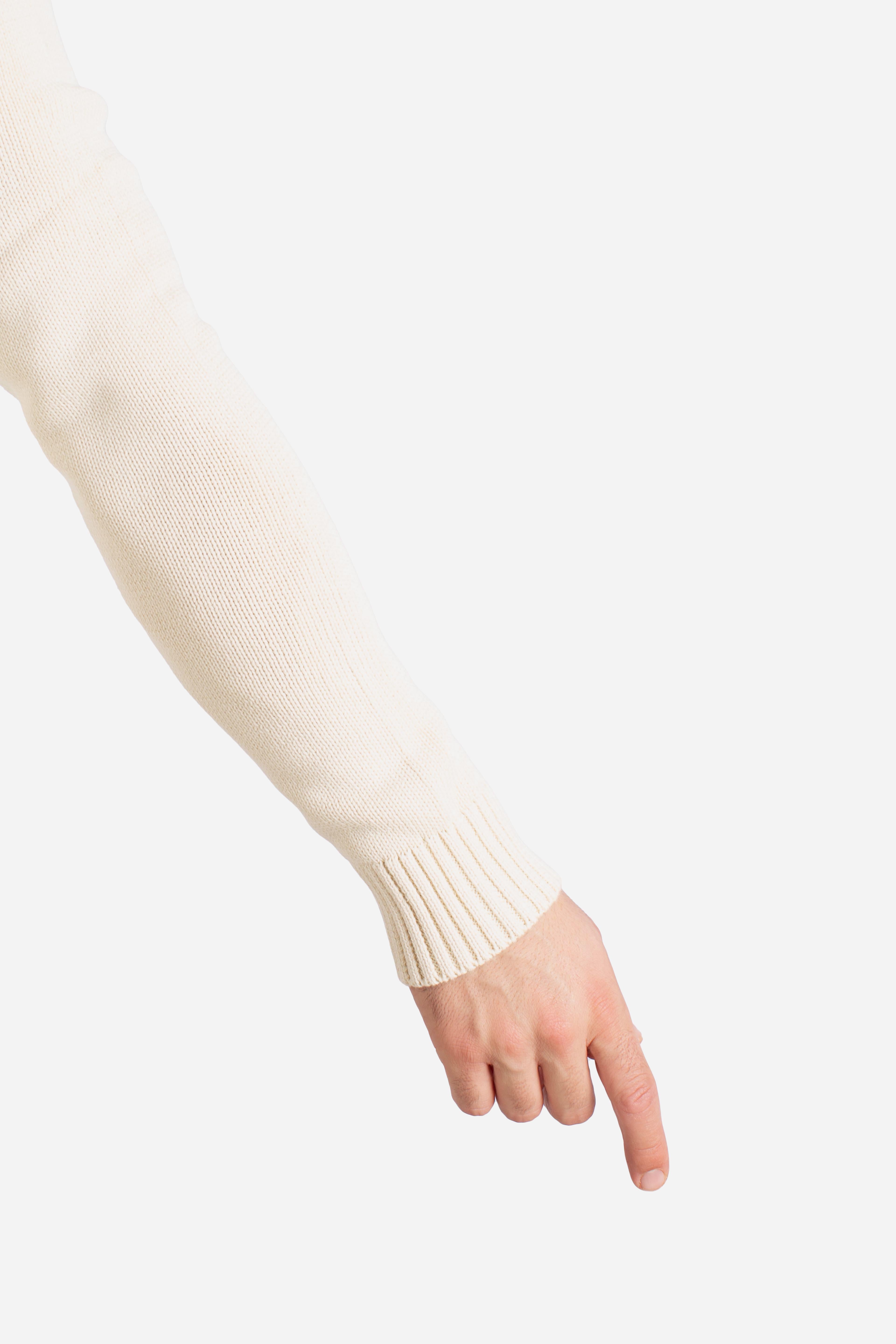 Maglia a girocollo in cotone cream 710810846035 POLO RALPH LAUREN