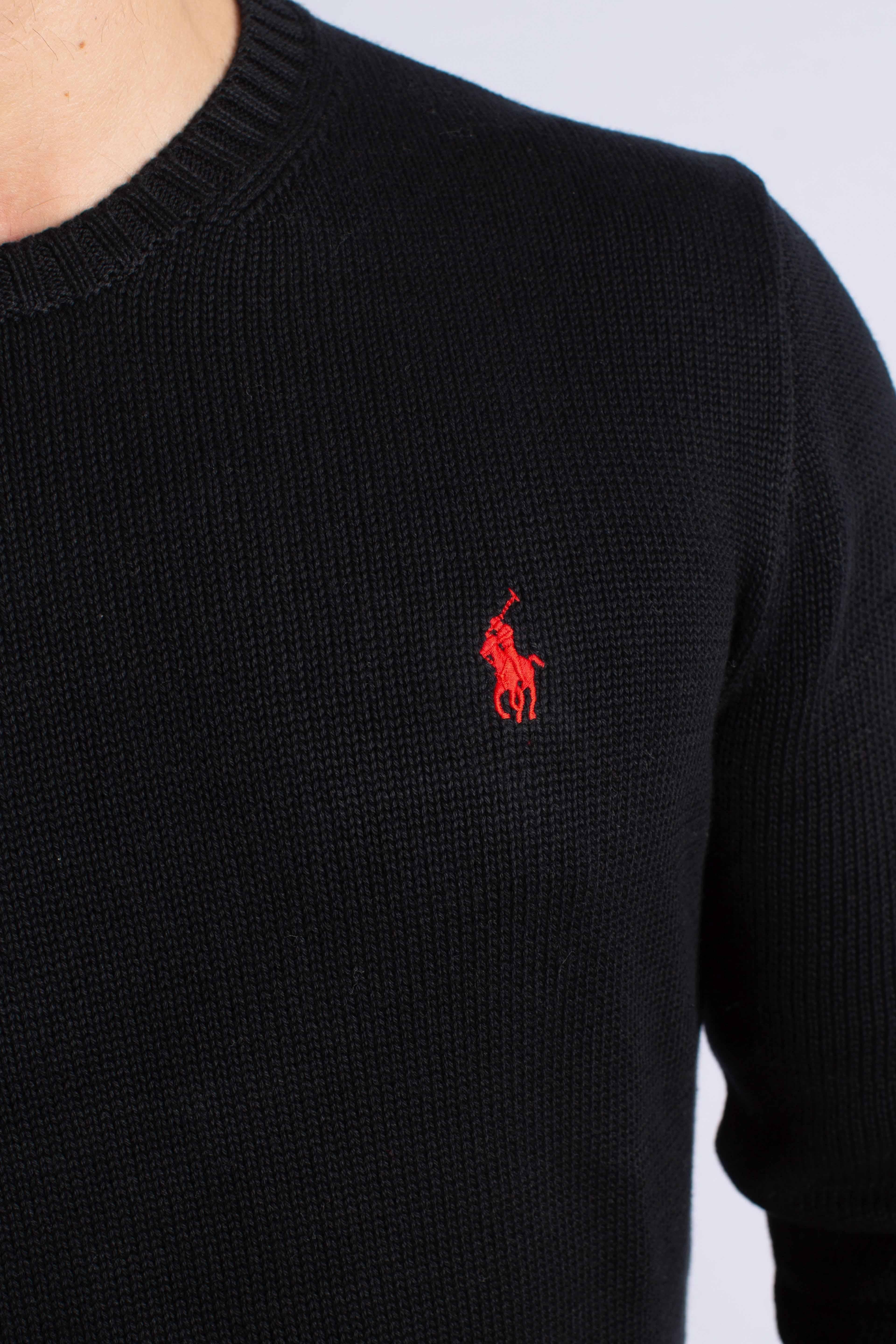 Maglia a girocollo in cotone black 710810846020 POLO RALPH LAUREN