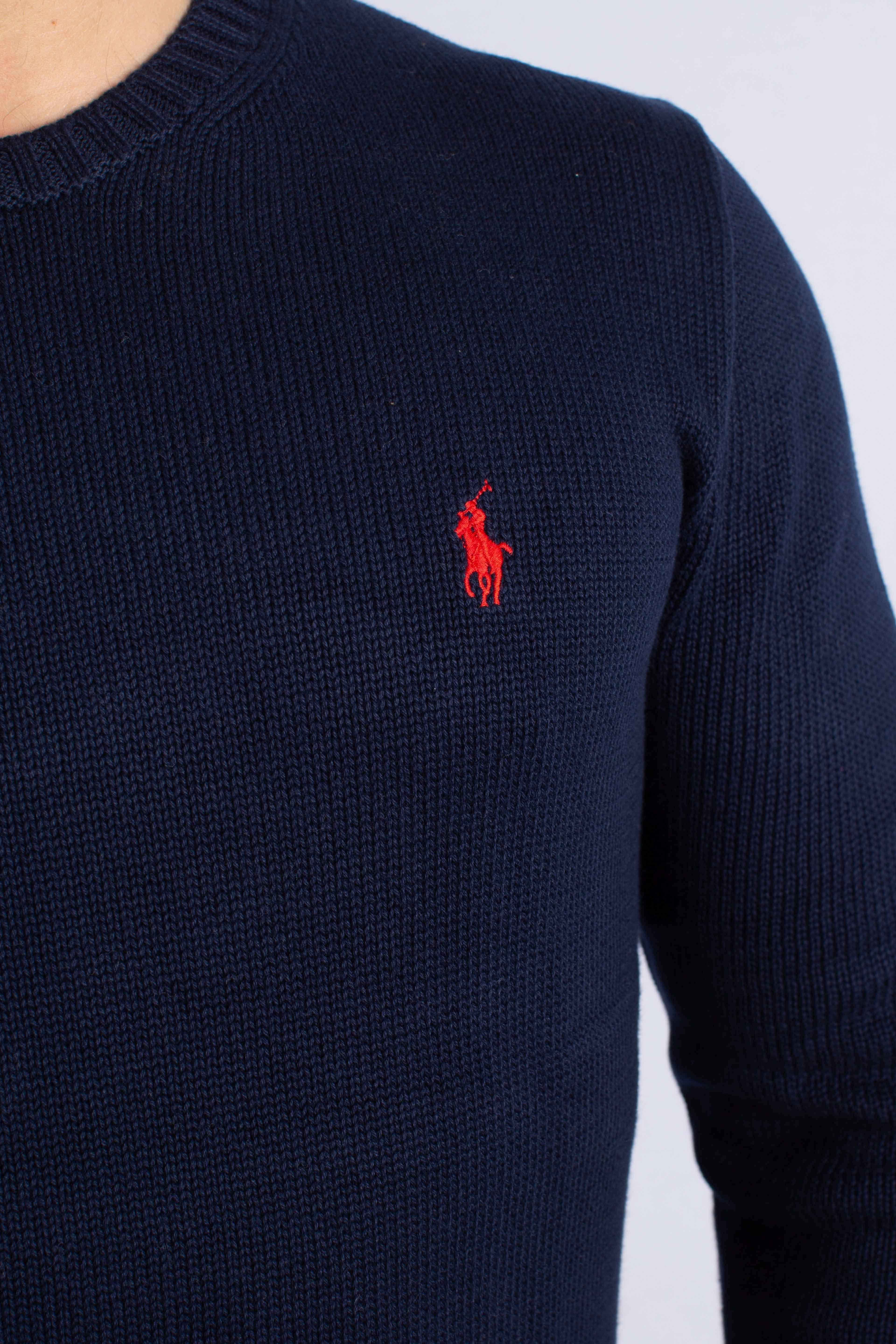 Maglia a girocollo in cotone blue 710810846001 POLO RALPH LAUREN