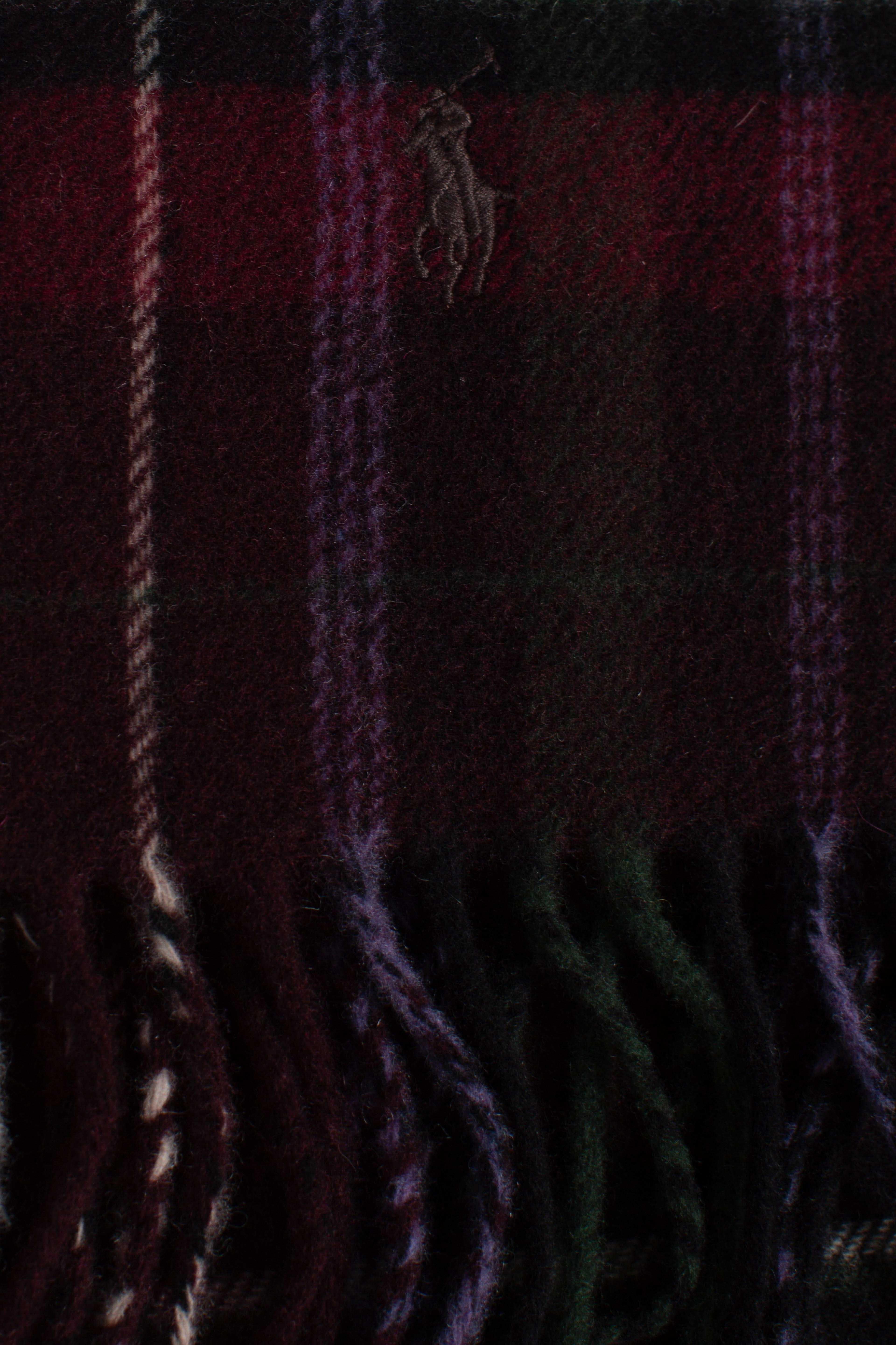 Sciarpa scozzese in lana con frange red multicolor 449959354011 POLO RALPH LAUREN