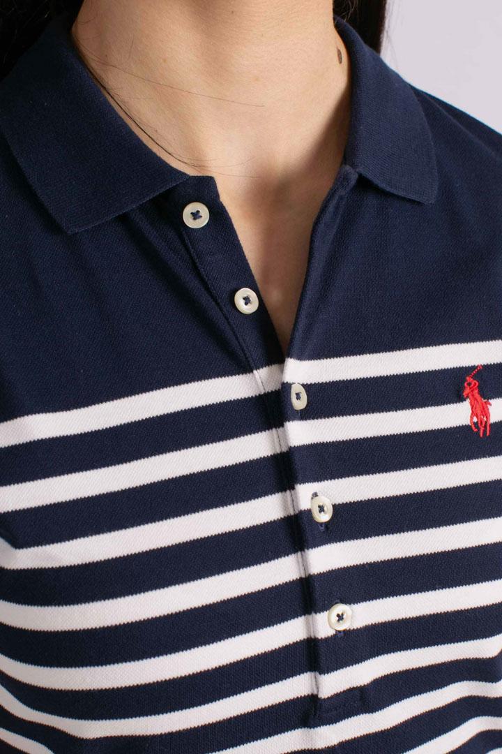 Abito Polo a righe navy white 211959122001 POLO RALPH LAUREN