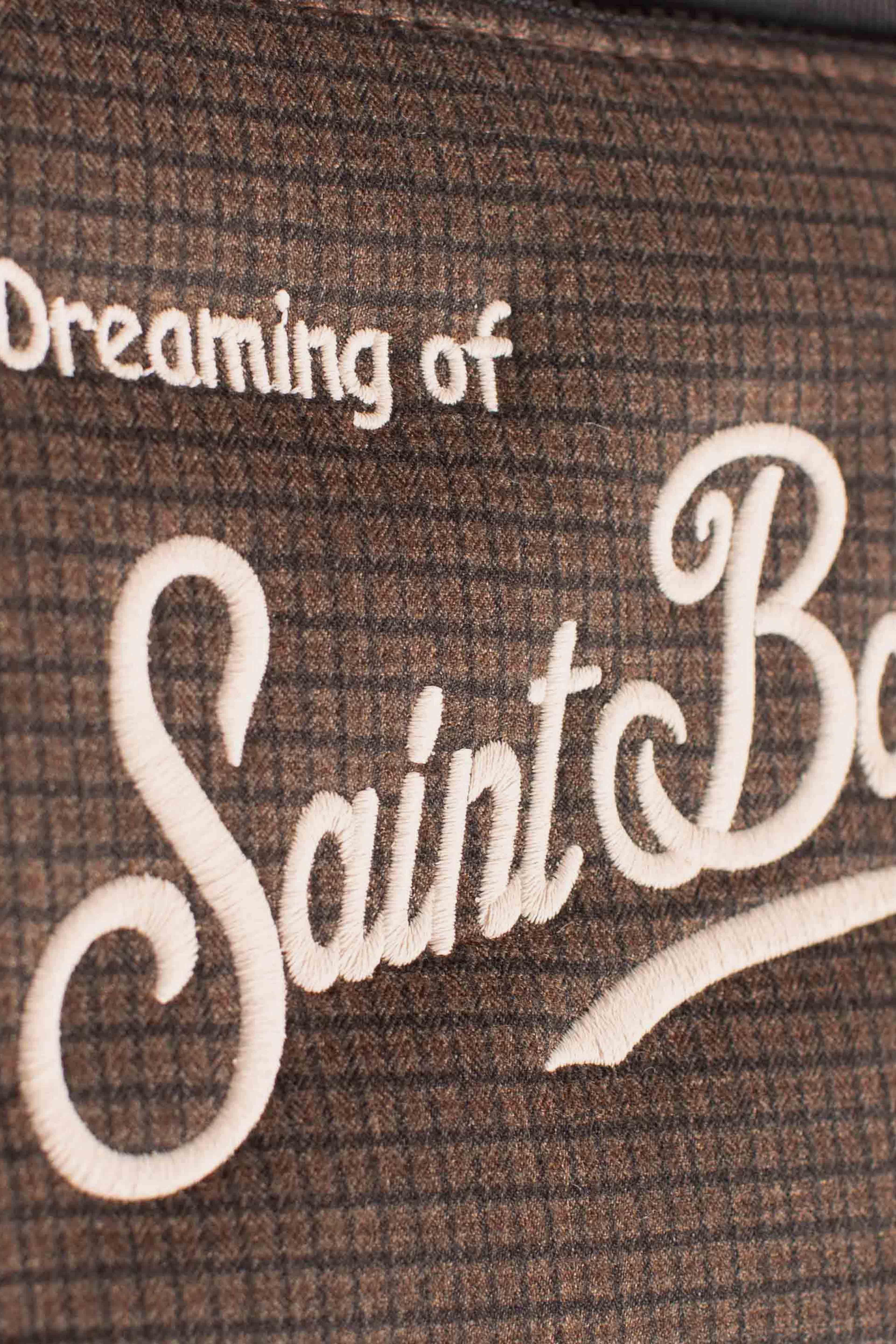 Pochette Aline in Pied de poule brown - "Dreaming of Saint Barth Winter Paradise" ALI002500273I MC2 SAINT BARTH
