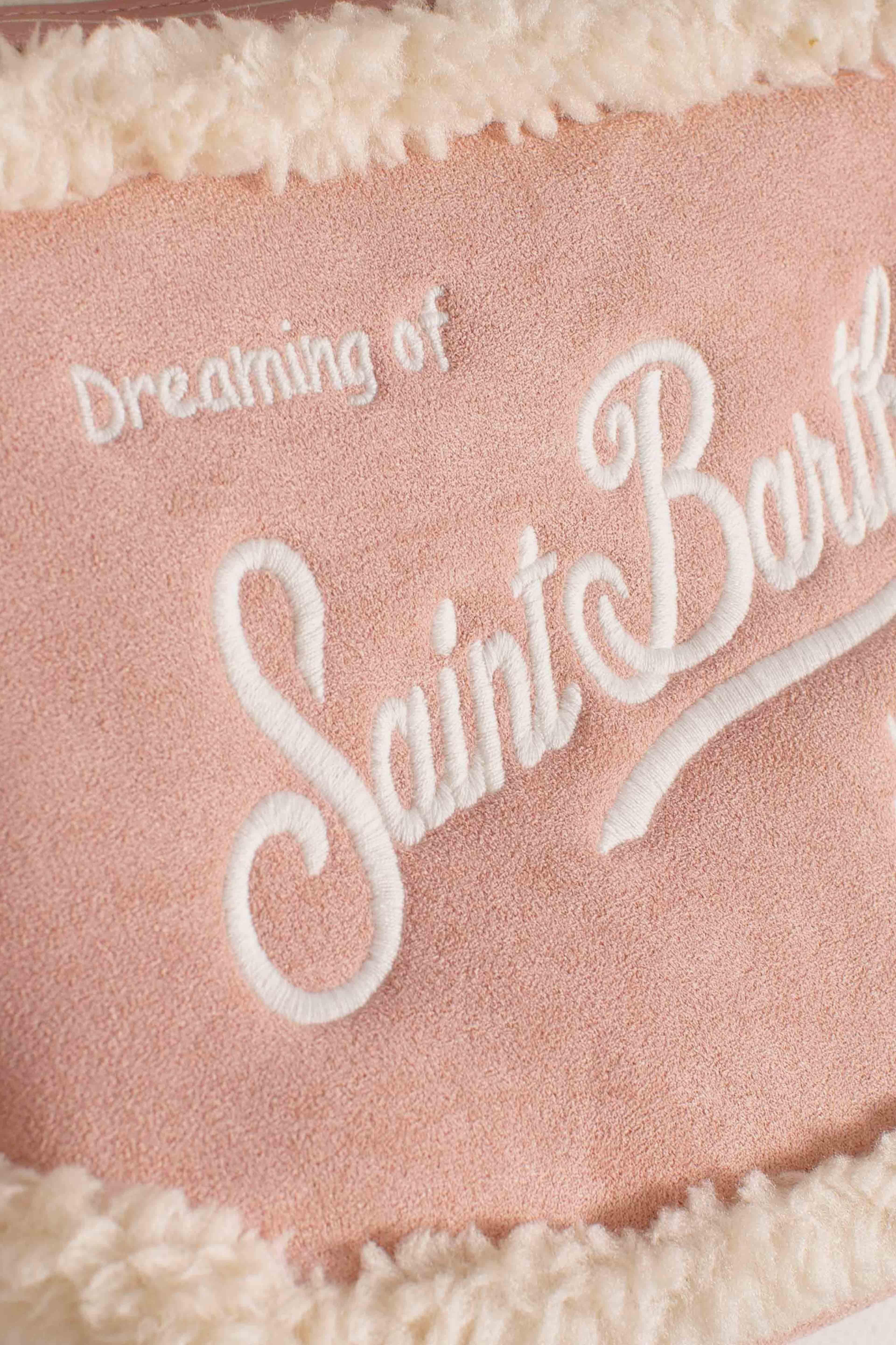 Pochette Aline "Dreaming of Saint Barth" Rosa Cipria con Dettagli in Shearling ALI003303505I MC2 SAINT BARTH