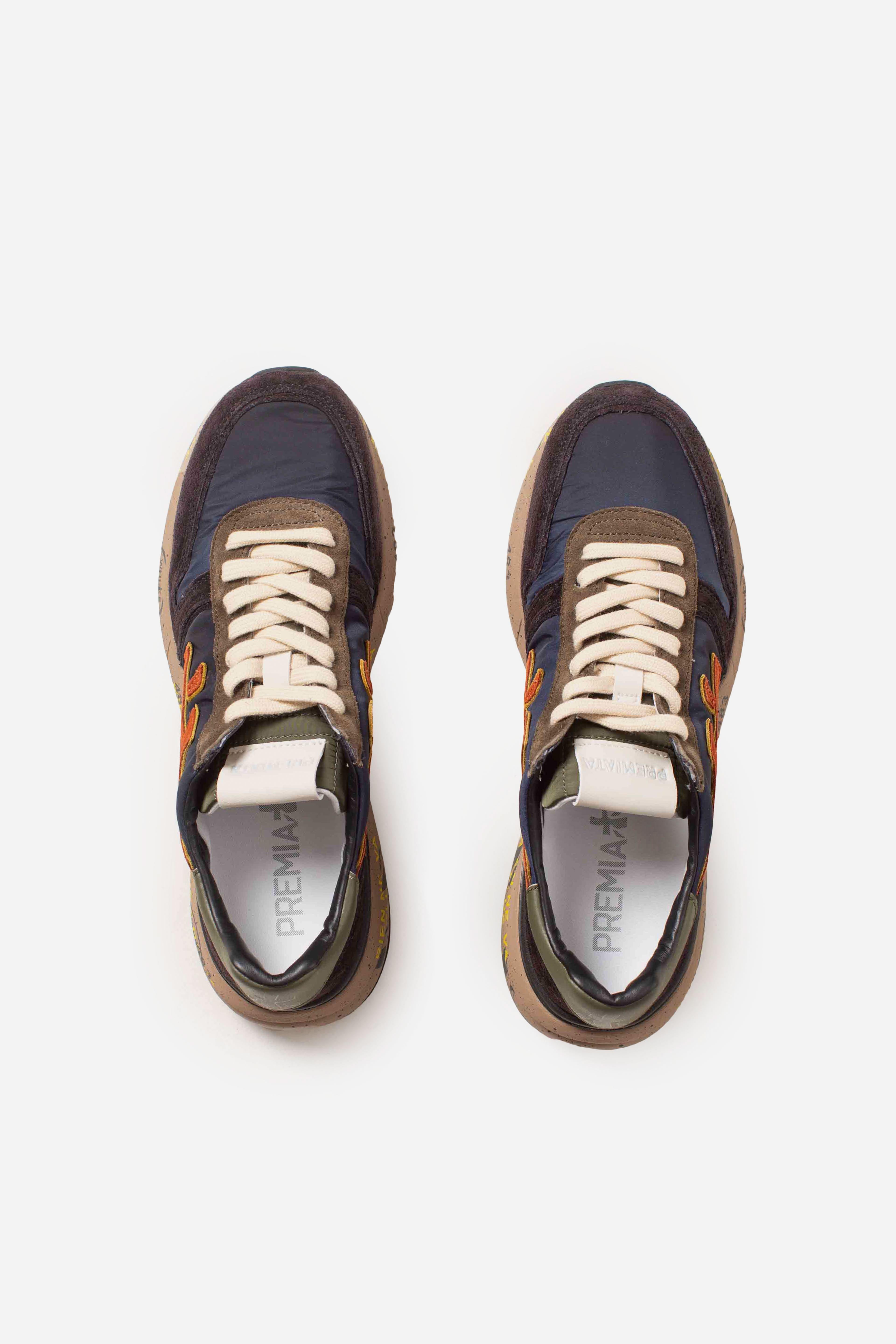 sneakers MICK 7721 DARK BLUE - DARK BROWN MICK7721 PREMIATA