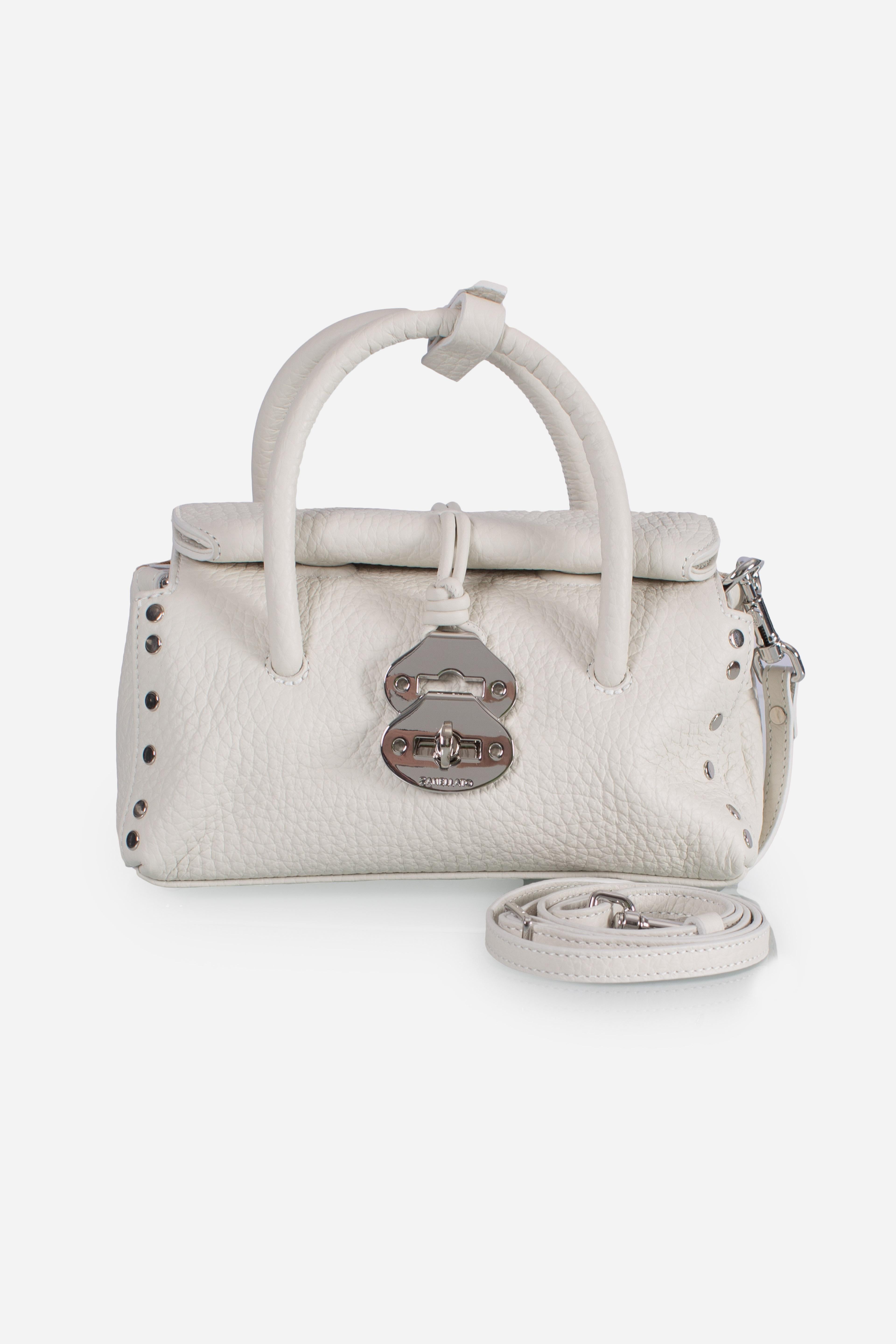 BORSA DOTTA BABY IN PELLE MARTELLATA white d'alba 0687501120000BZ1198 ZANELLATO